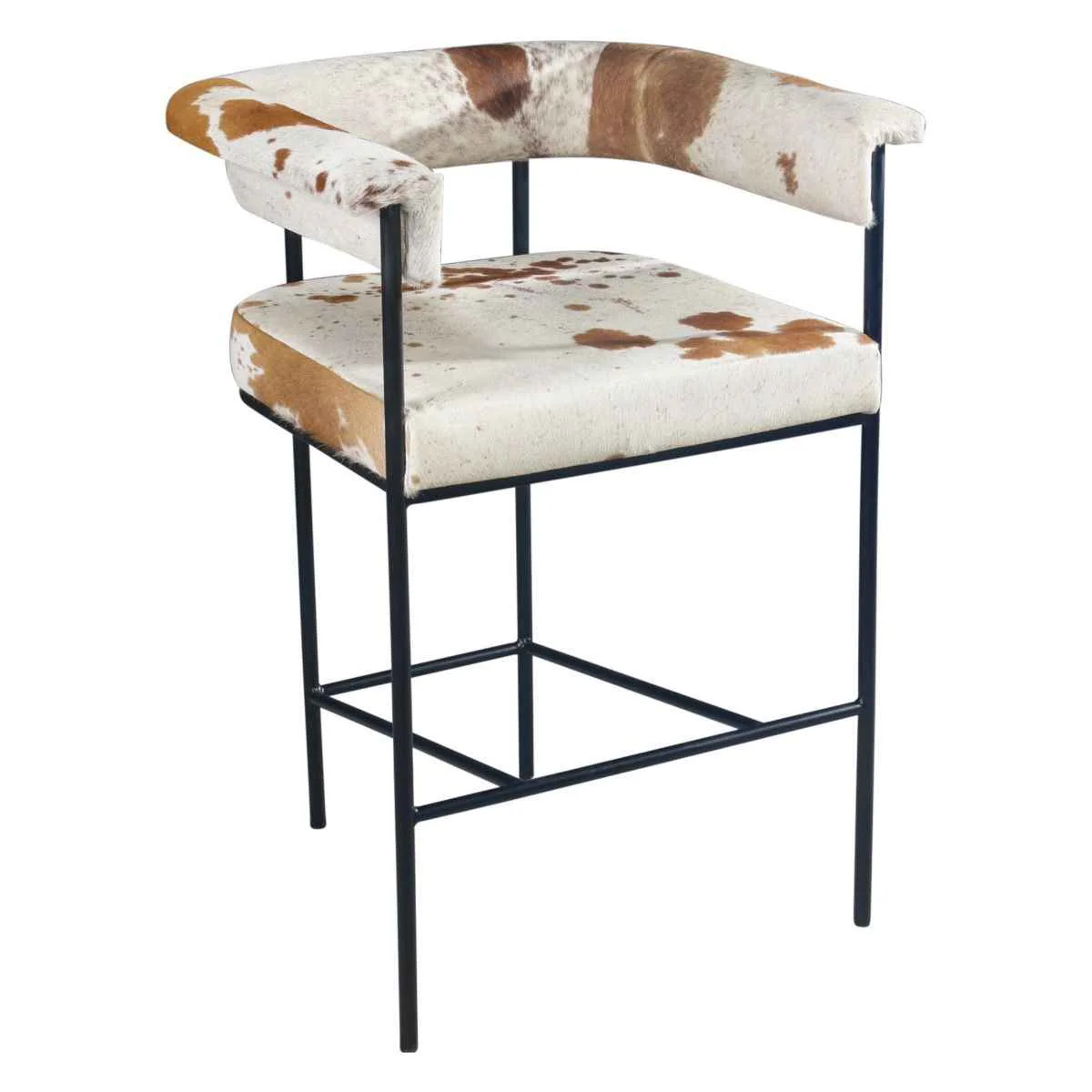 Nola 18" Counter Armchair in Brown Hair on Hide