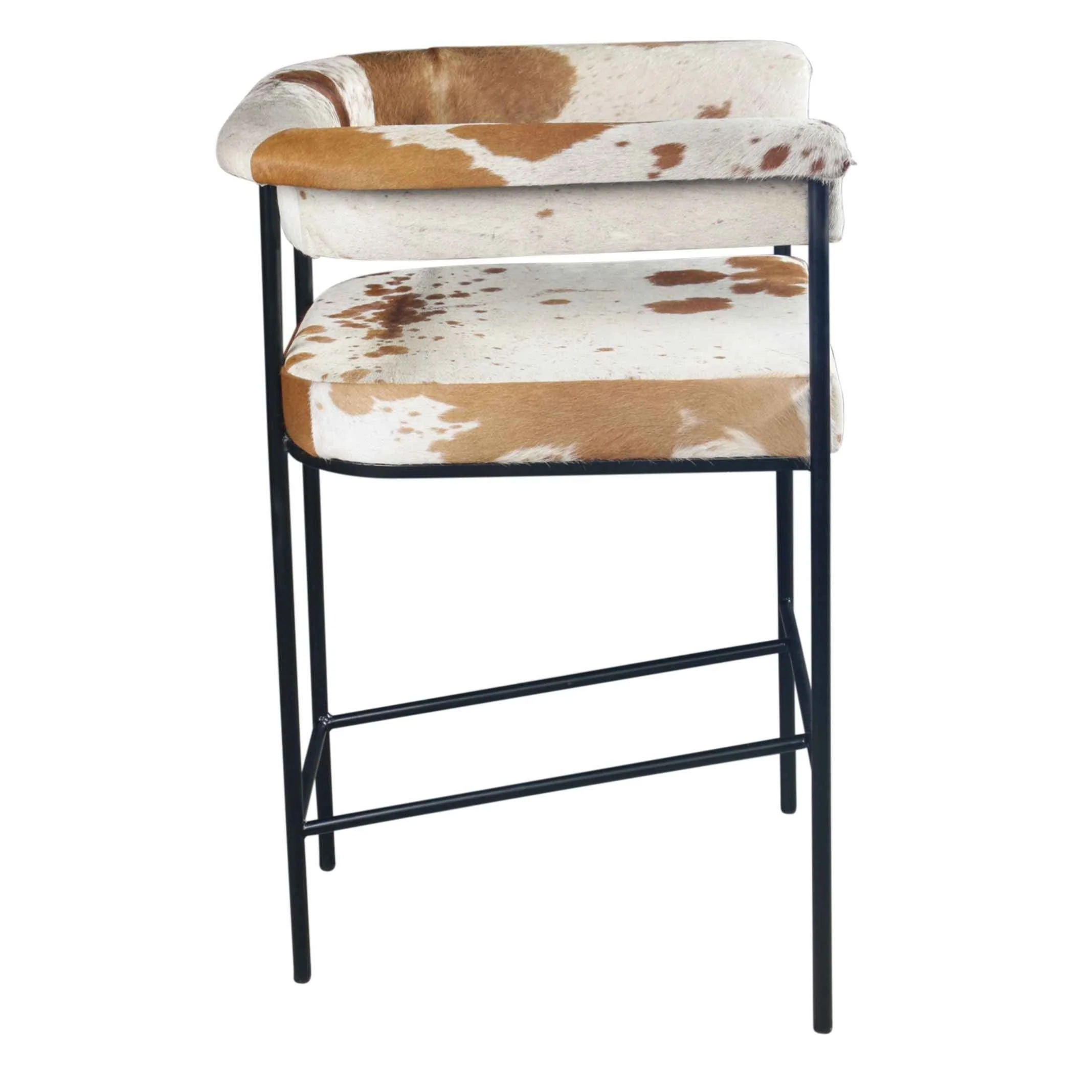 Nola 18" Counter Armchair in Brown Hair on Hide - Image 5