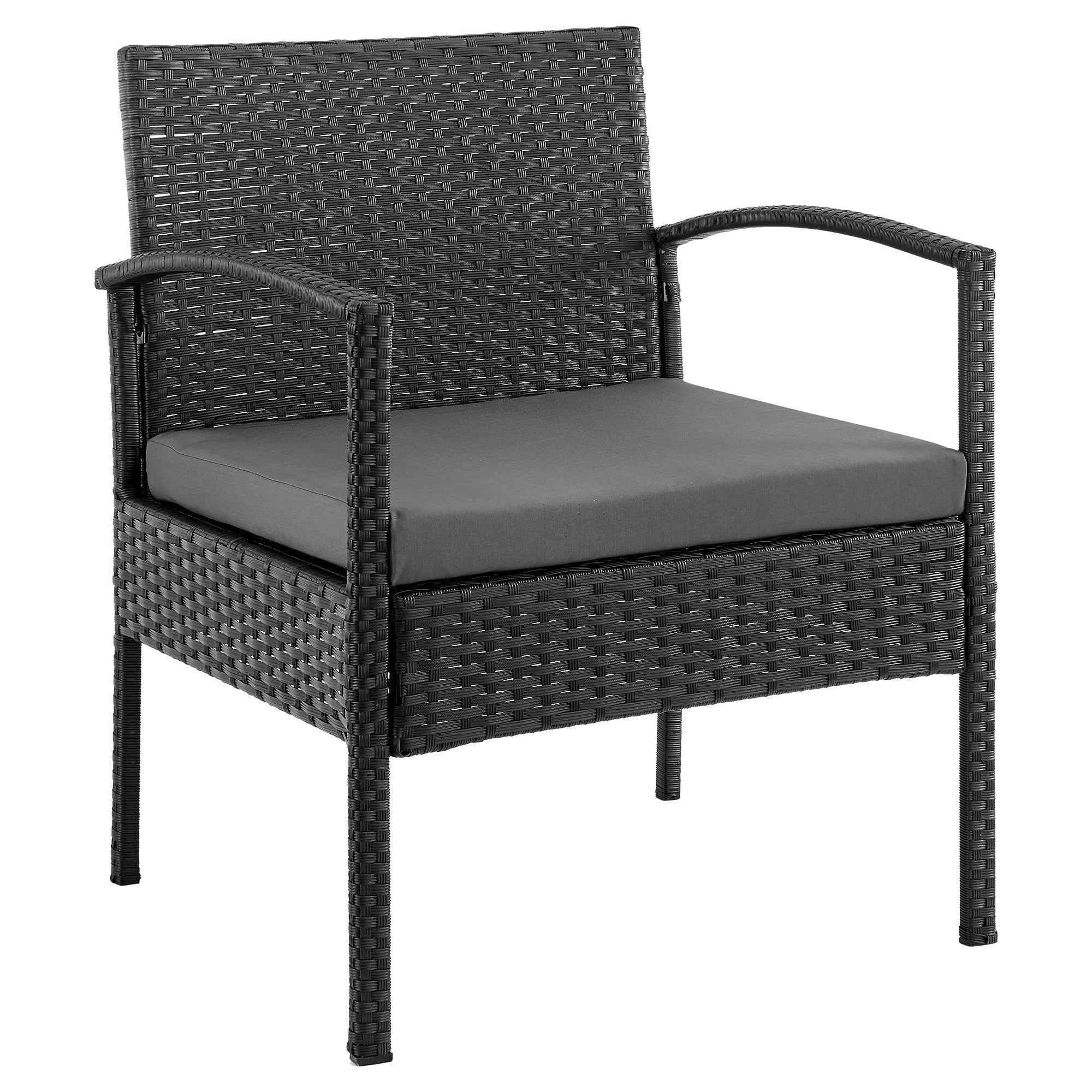 Noli Patio 4-Person Conversation Set with Coffee Table with Grey Cushions - Image 6