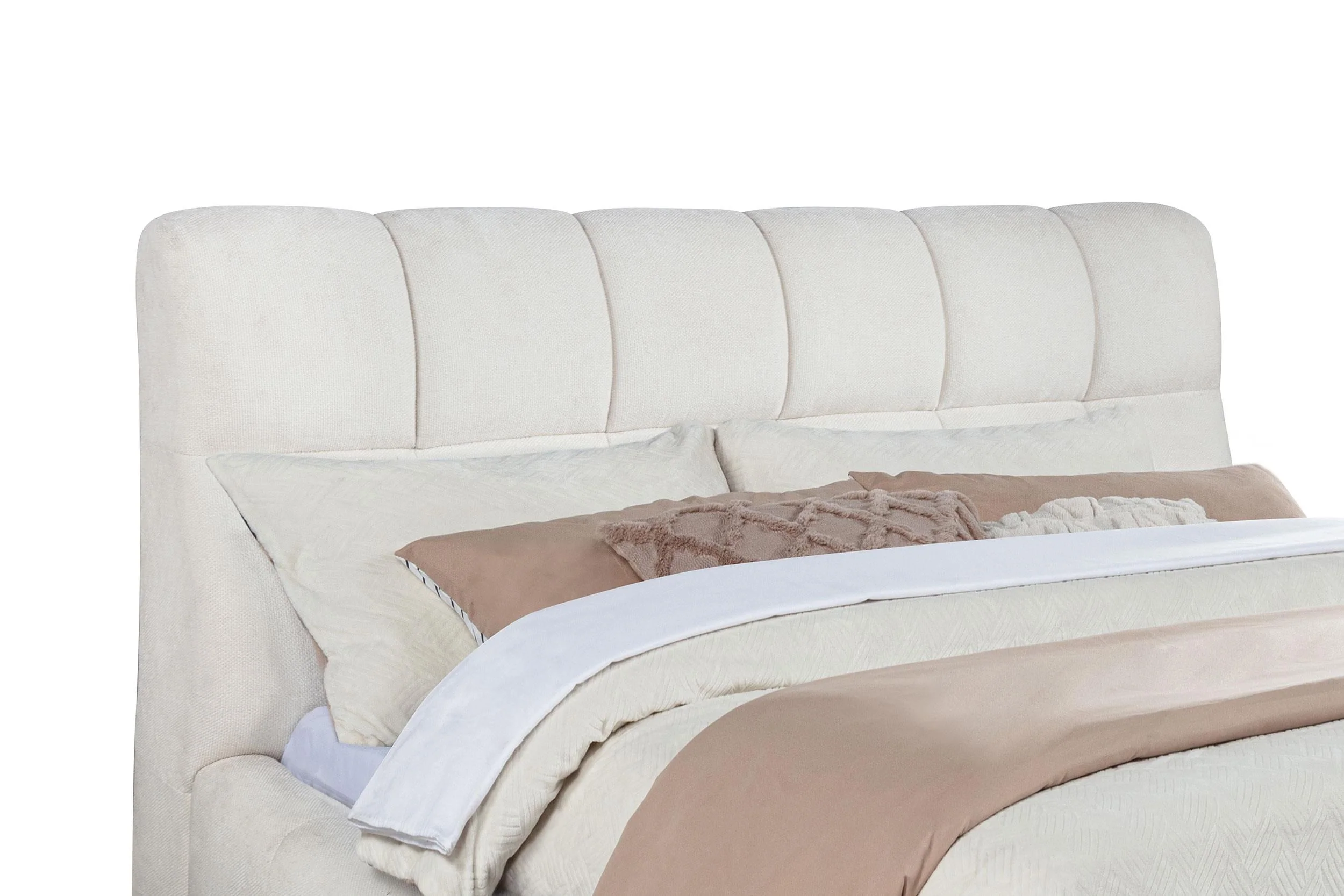 Nollet Cream 48-inch Upholstered California King Platform Bed - Image 7