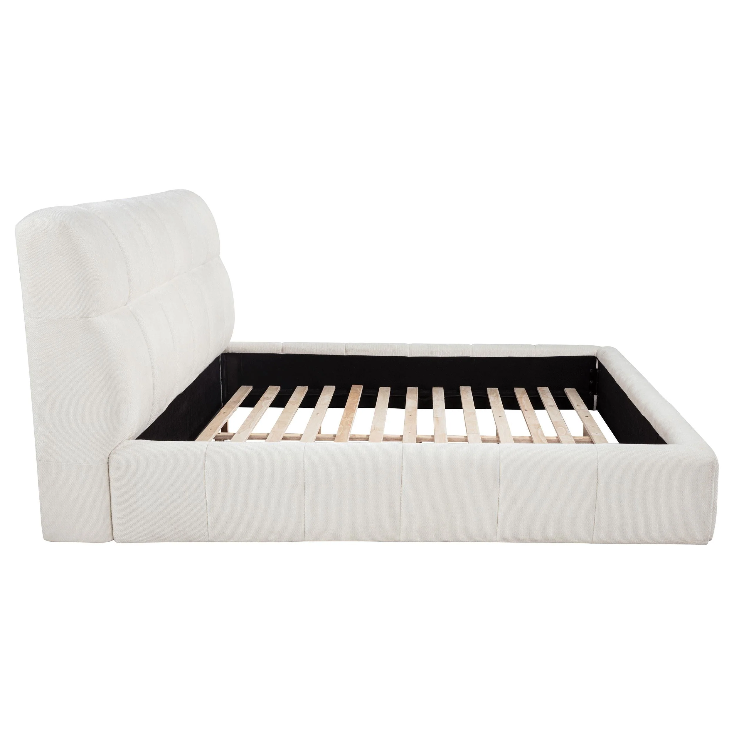 Nollet Cream 48-inch Upholstered Eastern King Platform Bed - Image 6