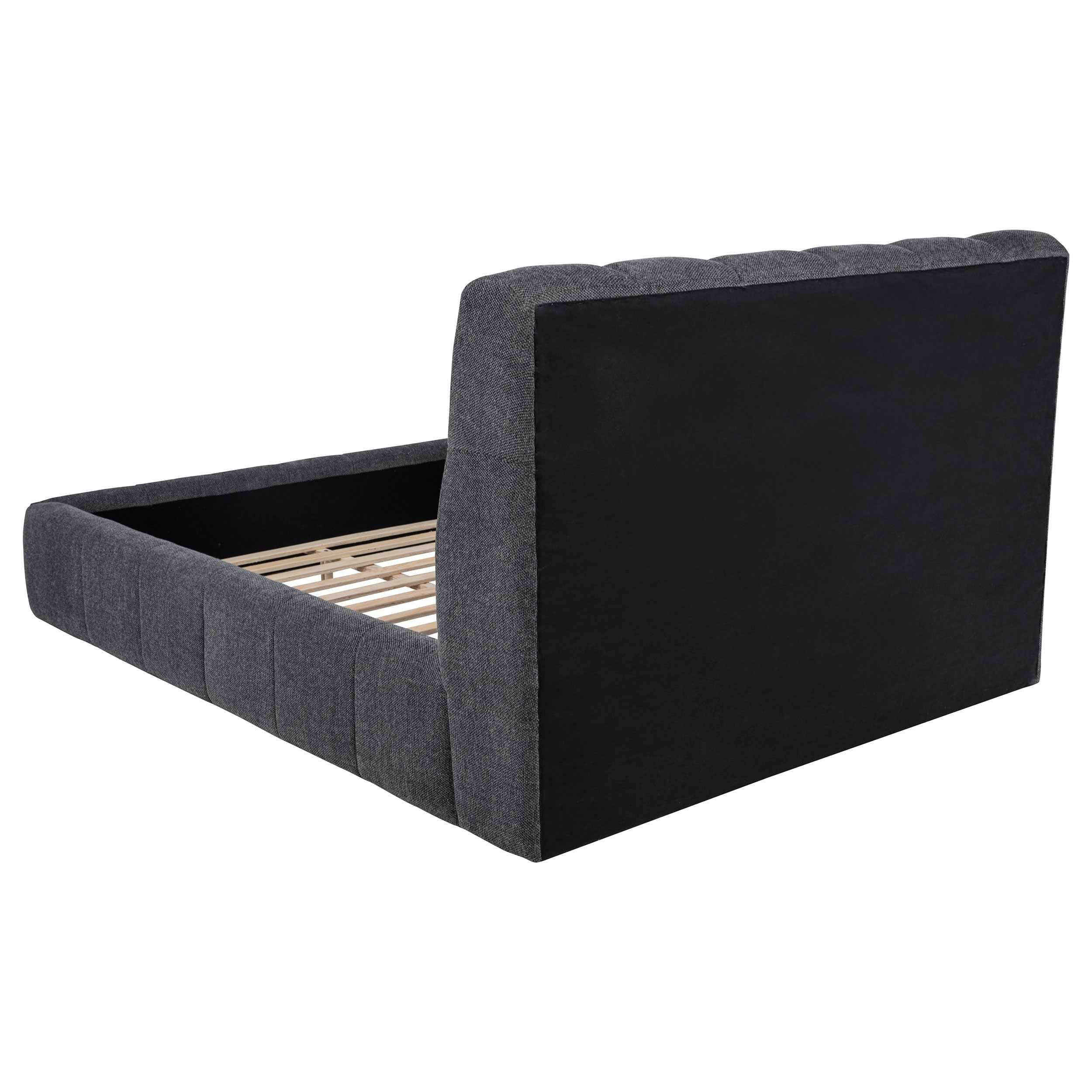 Nollet Grey 48-inch Upholstered Queen Panel Platform Bed - Image 5