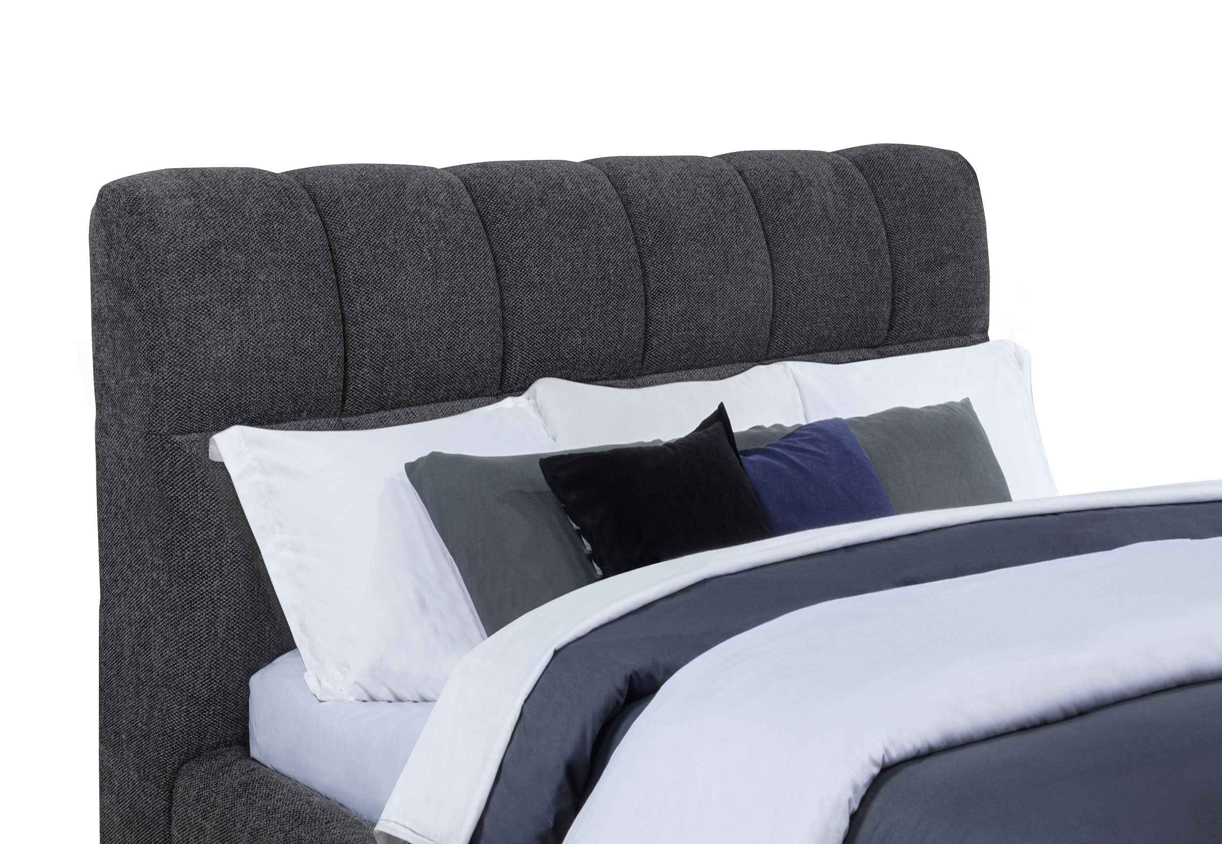 Nollet Grey 48-inch Upholstered Queen Panel Platform Bed - Image 7