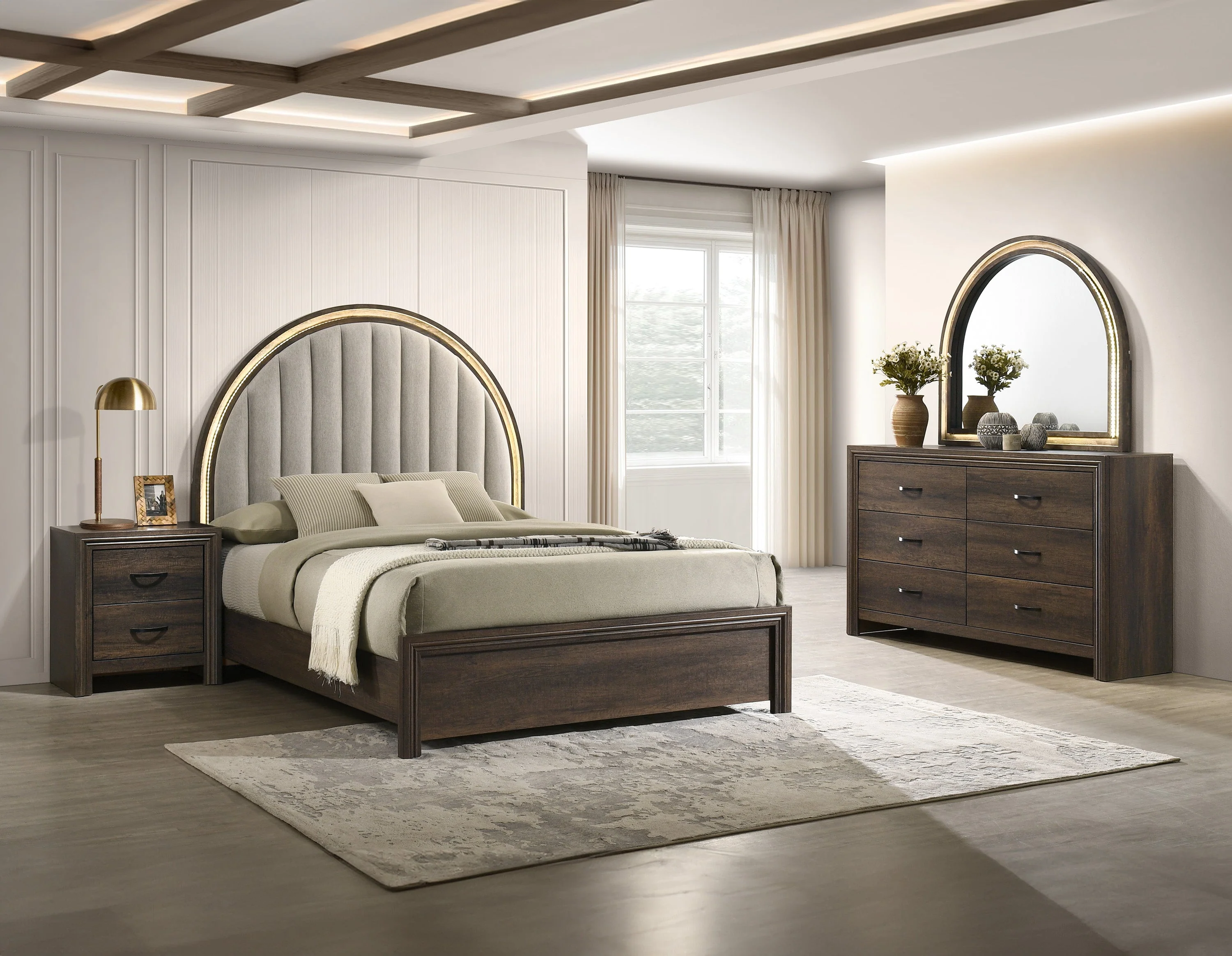 Noreen Brown LED Bedroom Set - Image 18