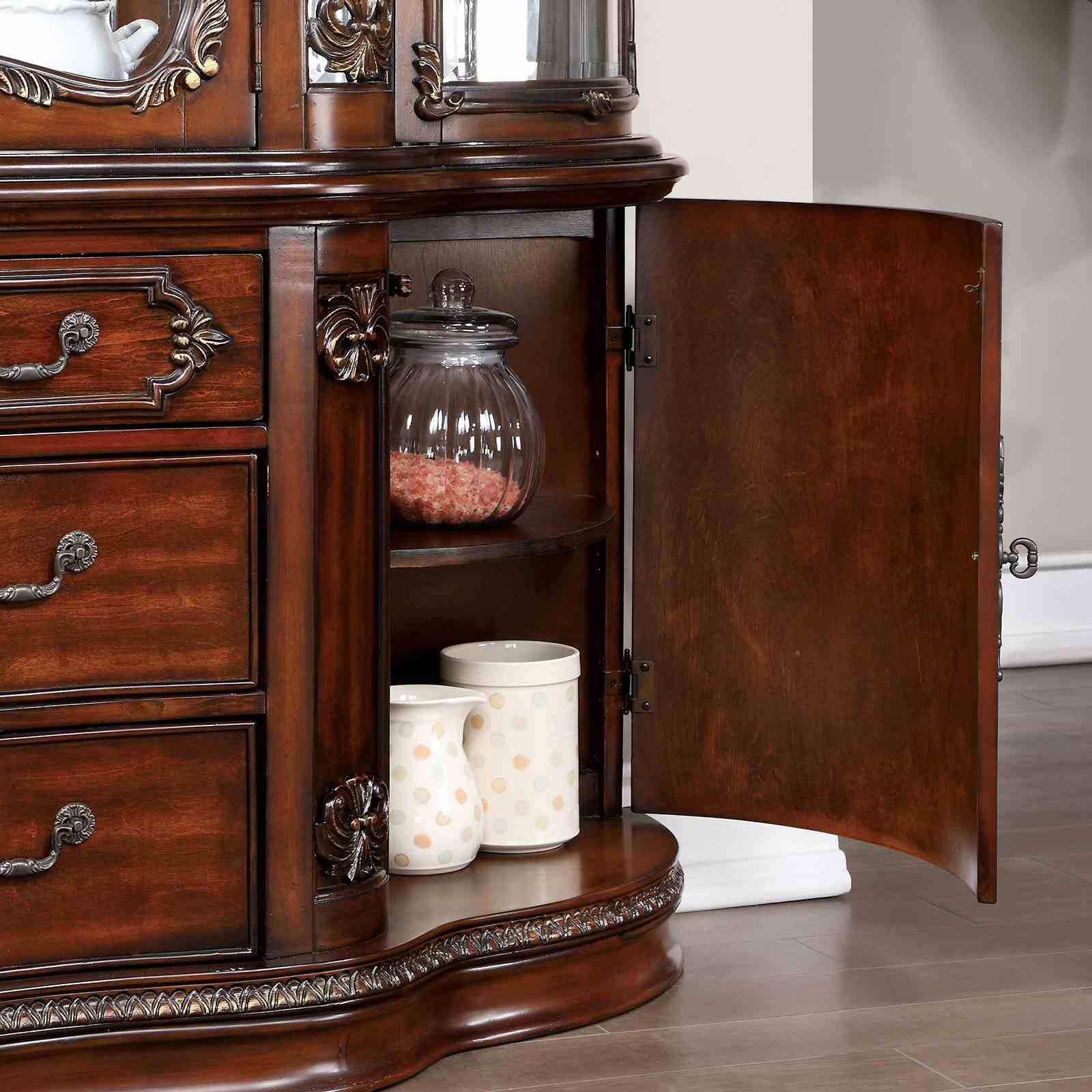 Normandy Brown Cherry Hutch & Buffet - Image 2
