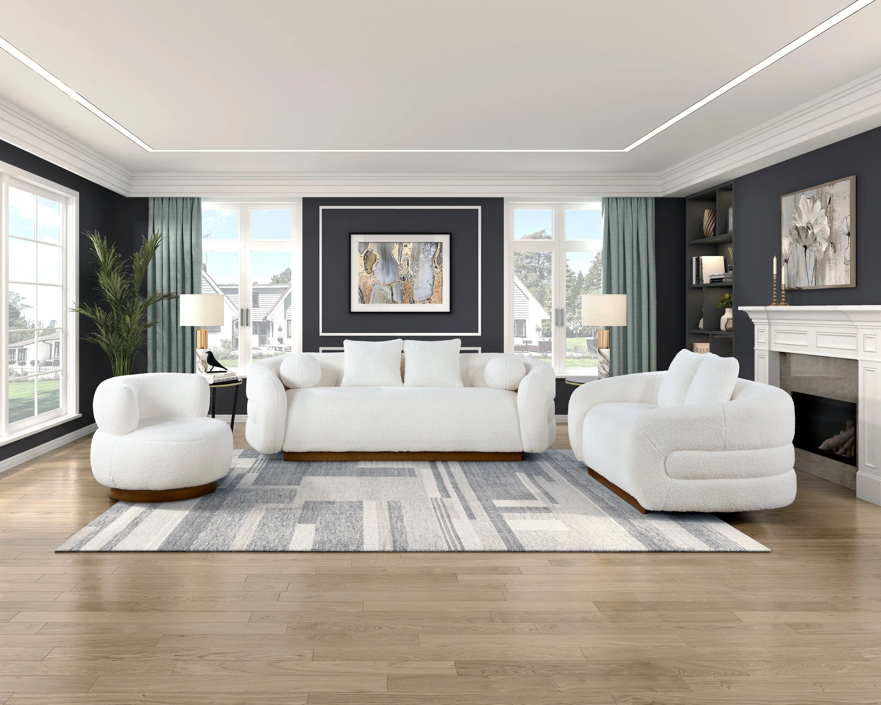 Novella White Loveseat - Image 3