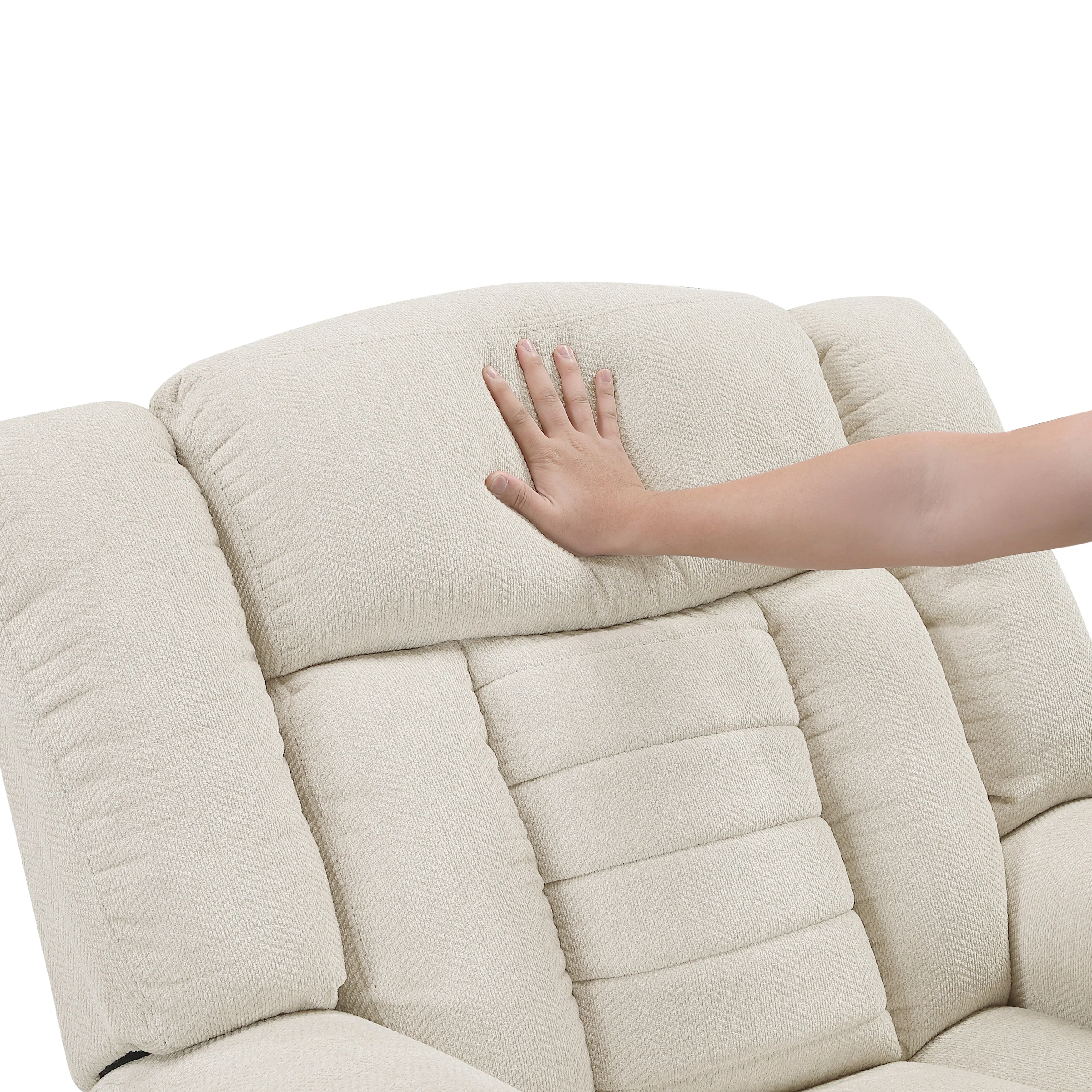 Nutmeg Beige Double Reclining Living Room Set - Image 19