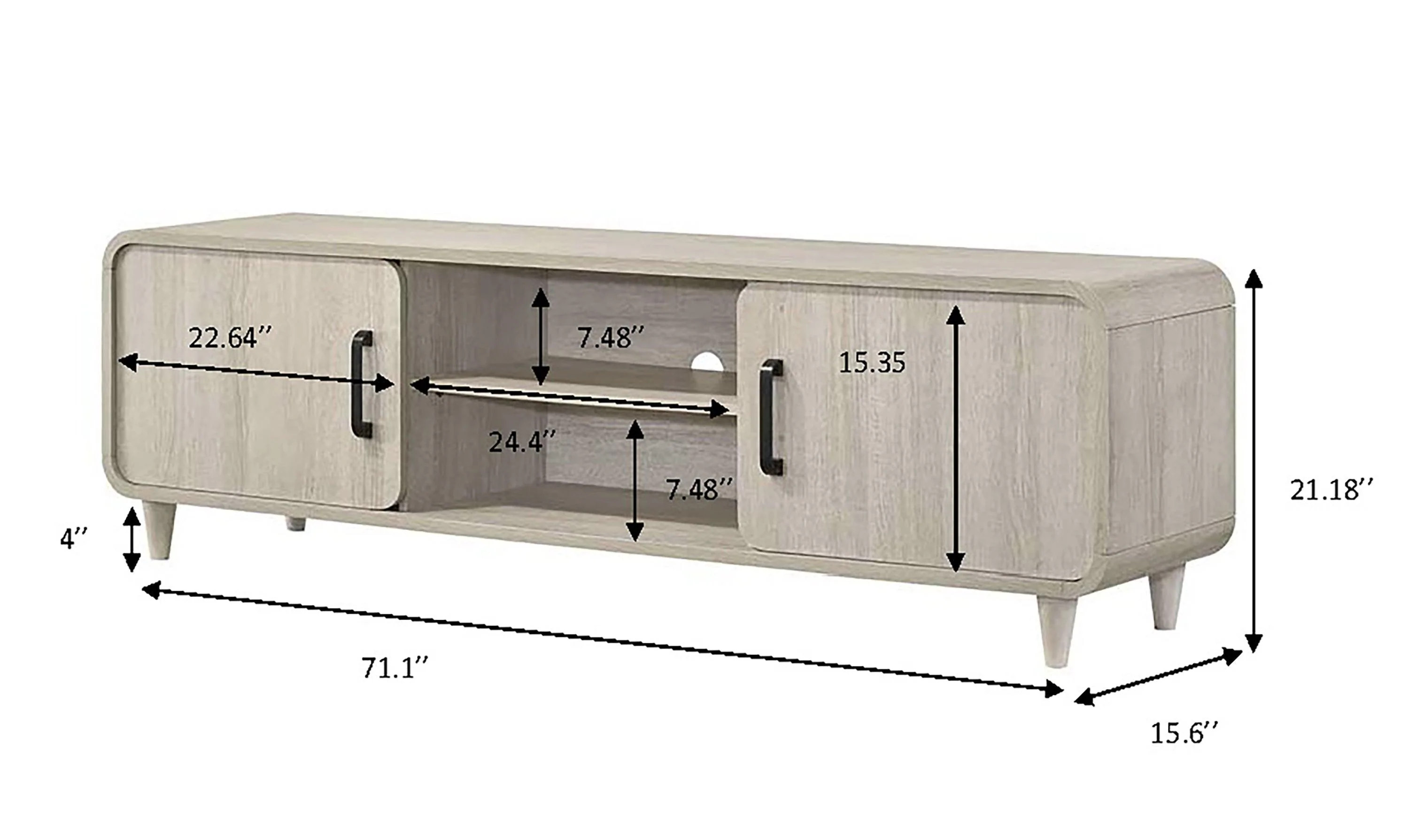 Nyomi White TV Stand - Image 7