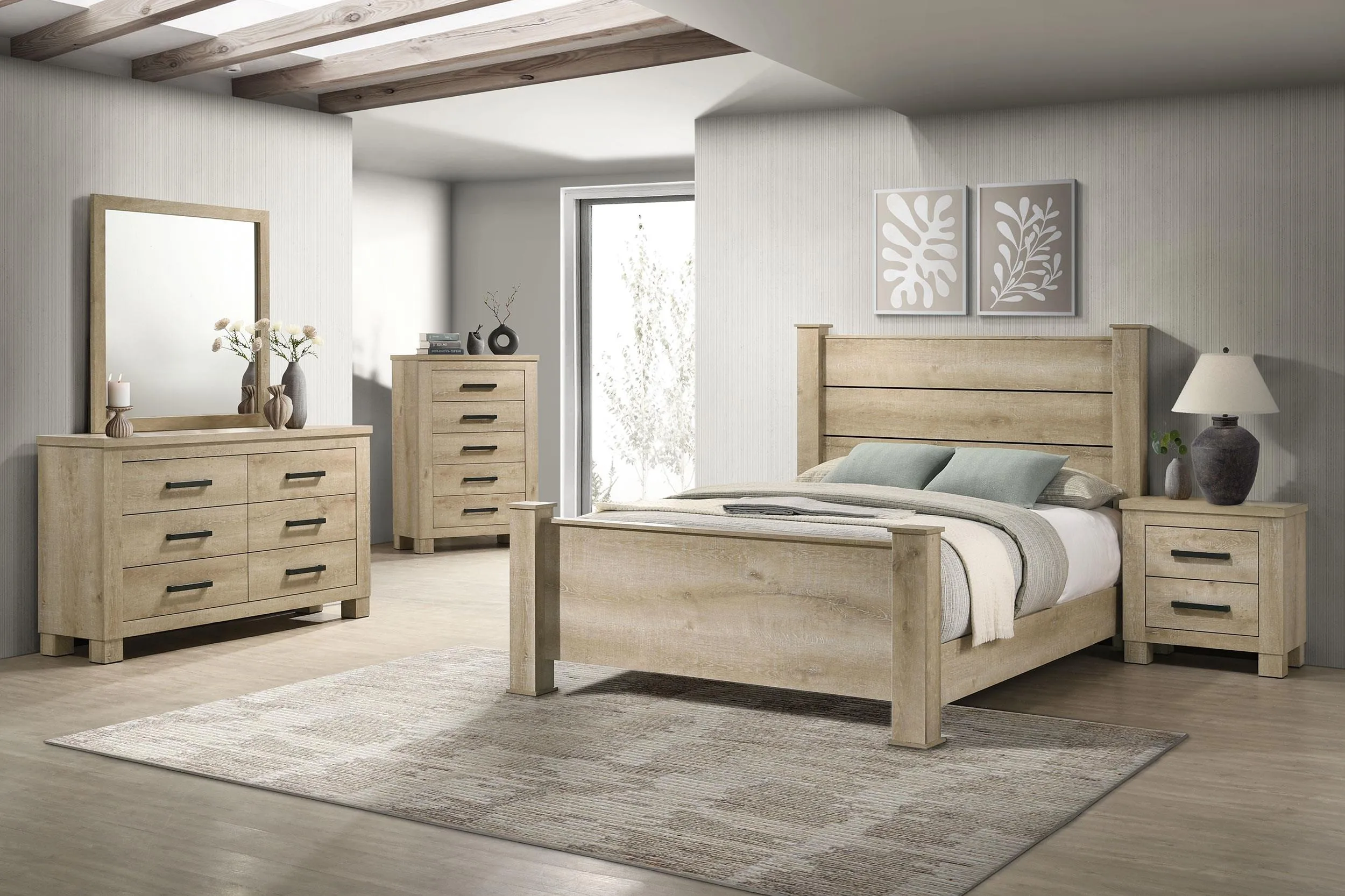 Oakglen Weathered Oak 2-Drawer Nightstand - Image 12