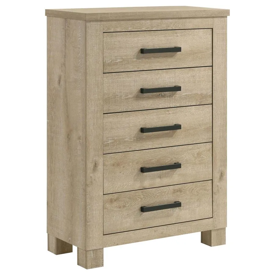 Oakglen Weathered Oak 5-piece Queen Bedroom Set - Image 11