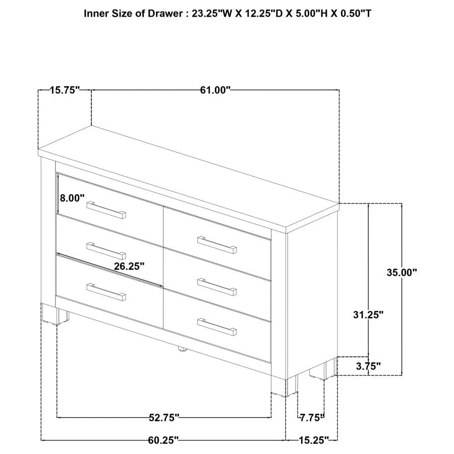 Oakglen Weathered Oak 5-piece Queen Bedroom Set - Image 18