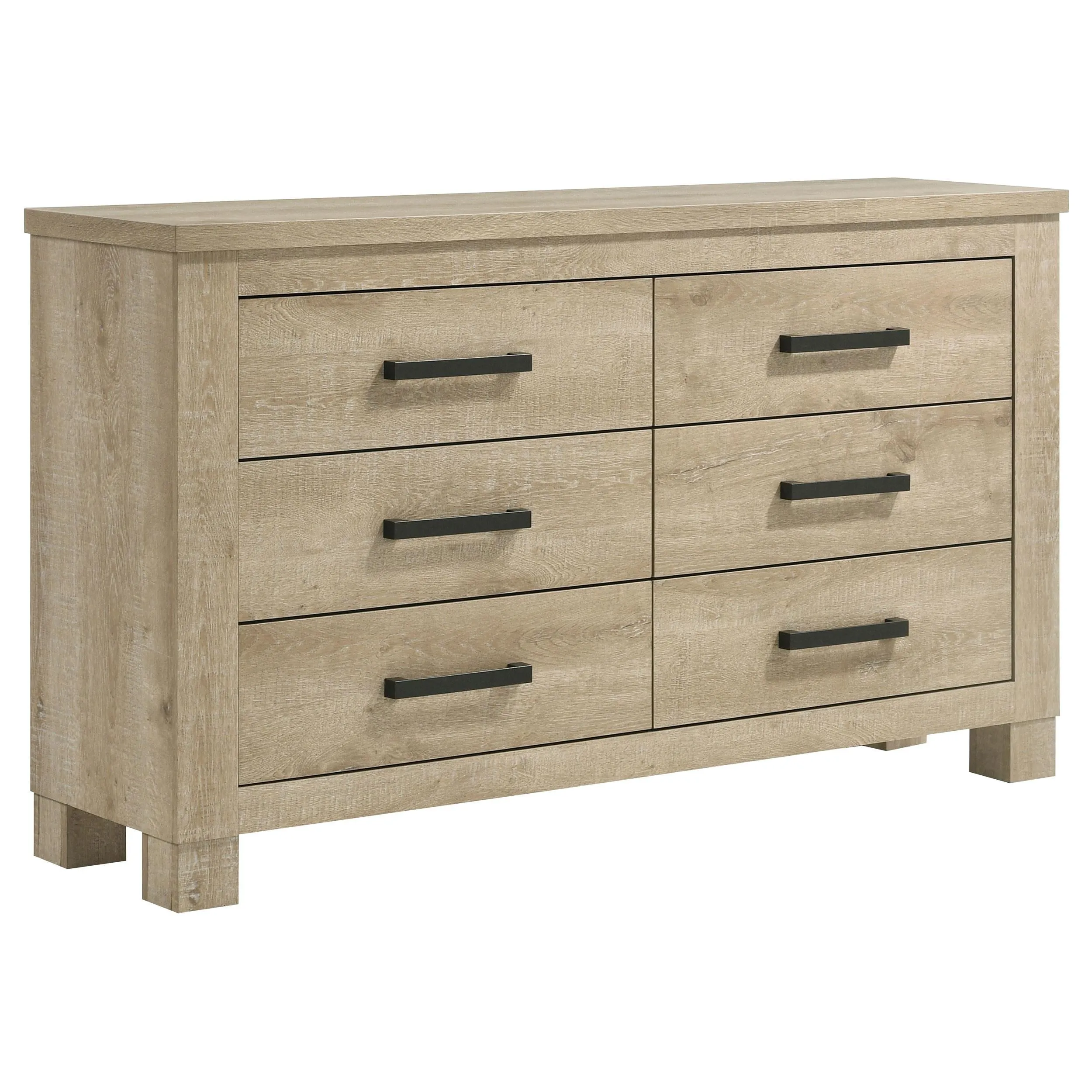 Oakglen Weathered Oak 6-drawer Bedroom Dresser - Image 4