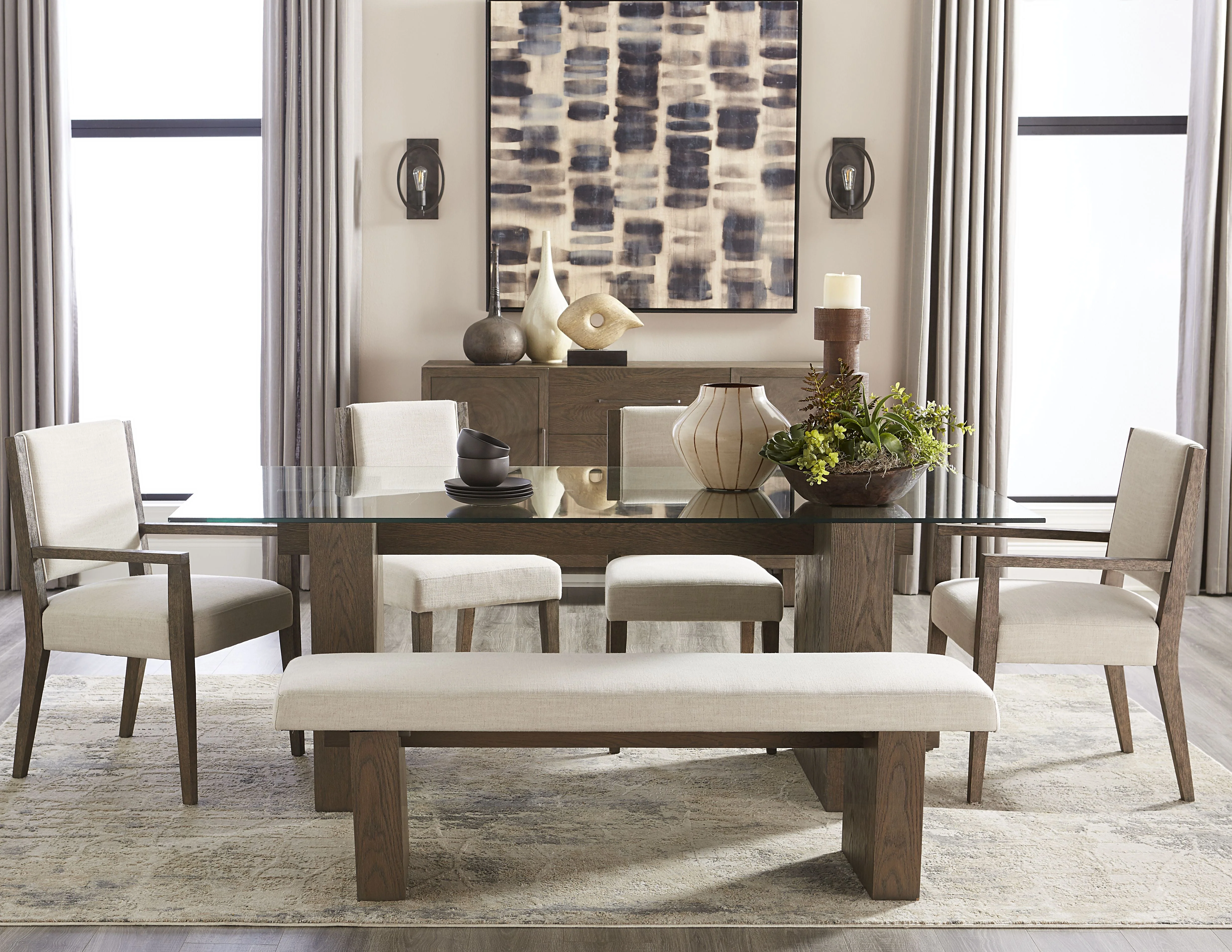 Oakland Upholstered Arm Chair in Brunette (Set of 2) - Image 2