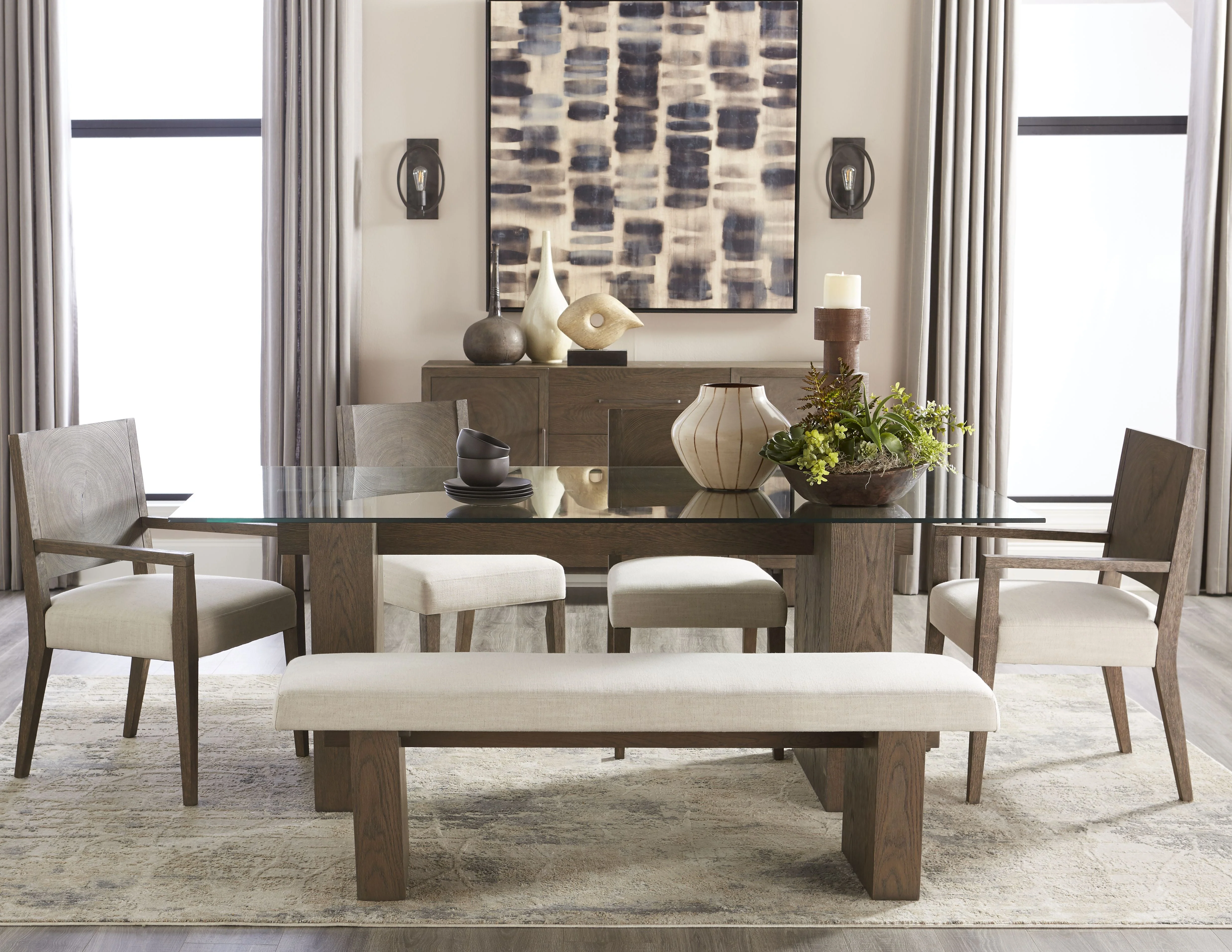 Oakland Wood Arm Chair in Brunette (Set of 2) - Image 2