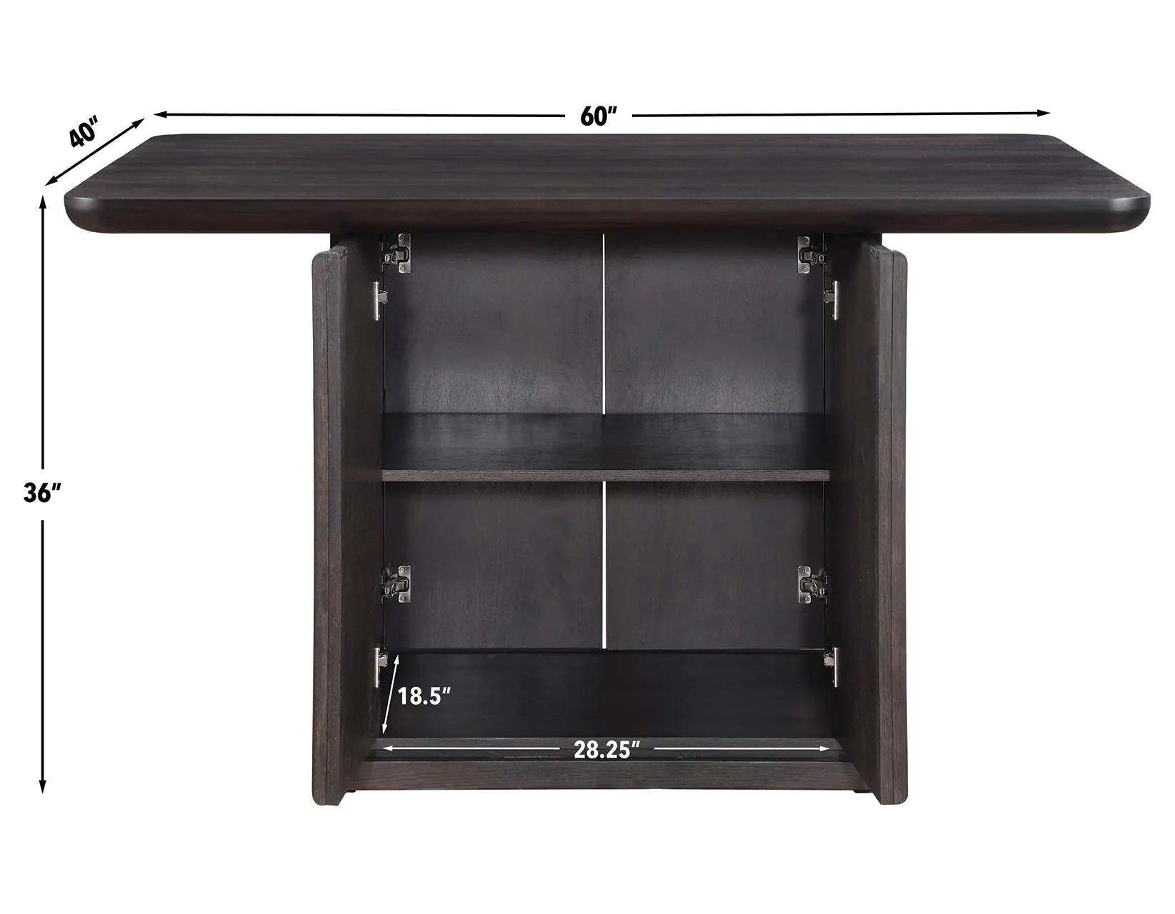 Oakley Charcoal Brown Counter Height Dining Set - Image 10