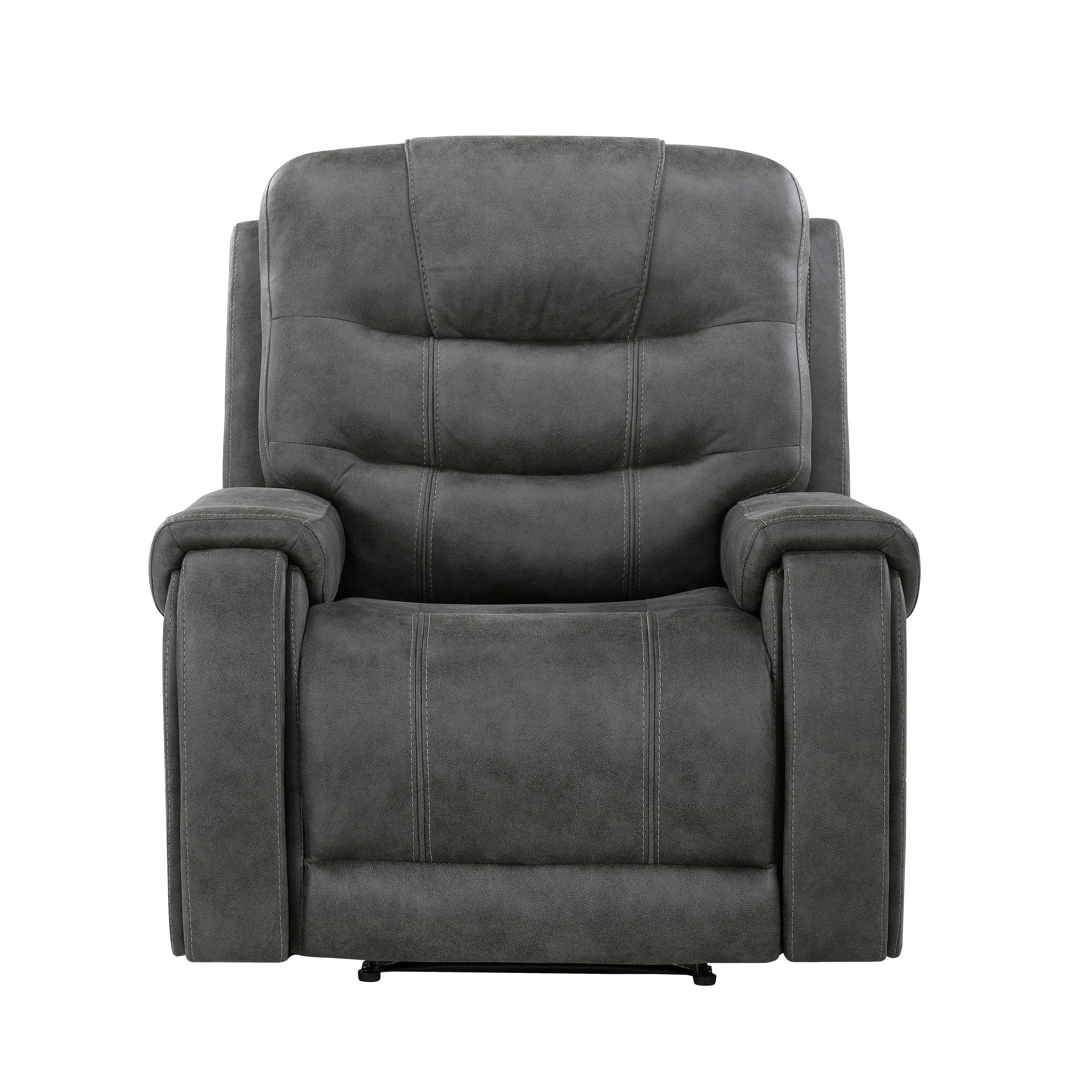 Oberon Dark Gray Double Reclining Living Room Set - Image 12