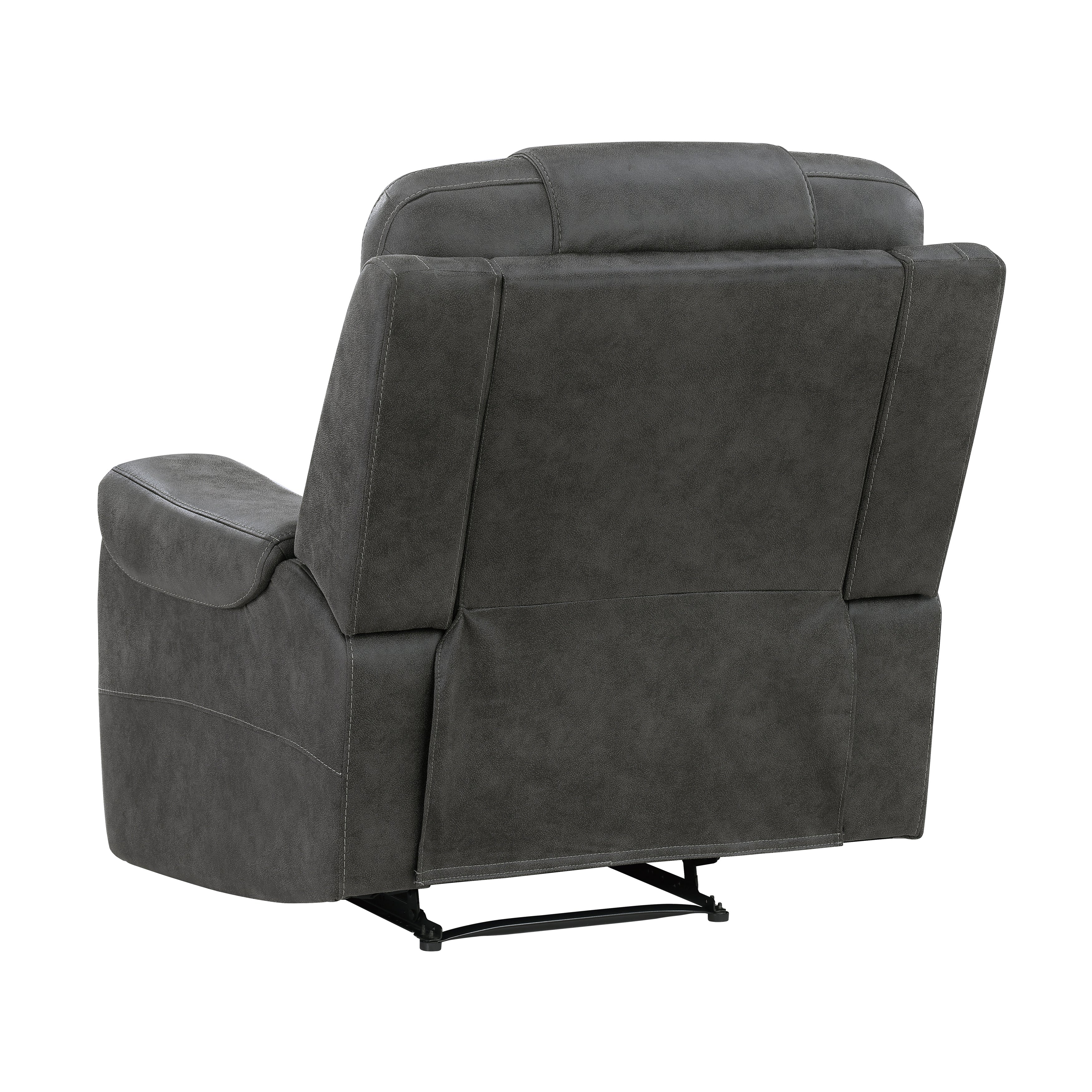 Oberon Dark Gray Double Reclining Living Room Set - Image 16