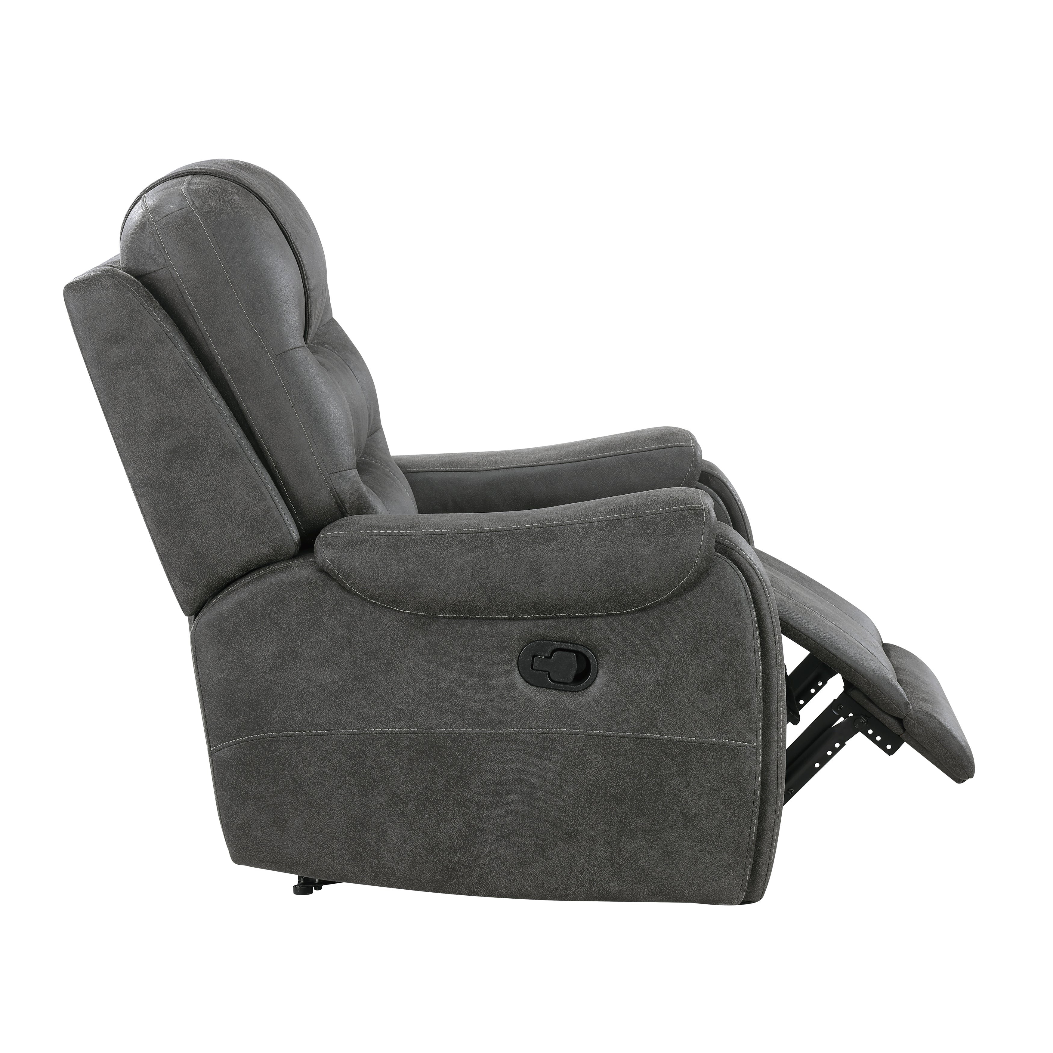 Oberon Dark Gray Double Reclining Living Room Set - Image 20