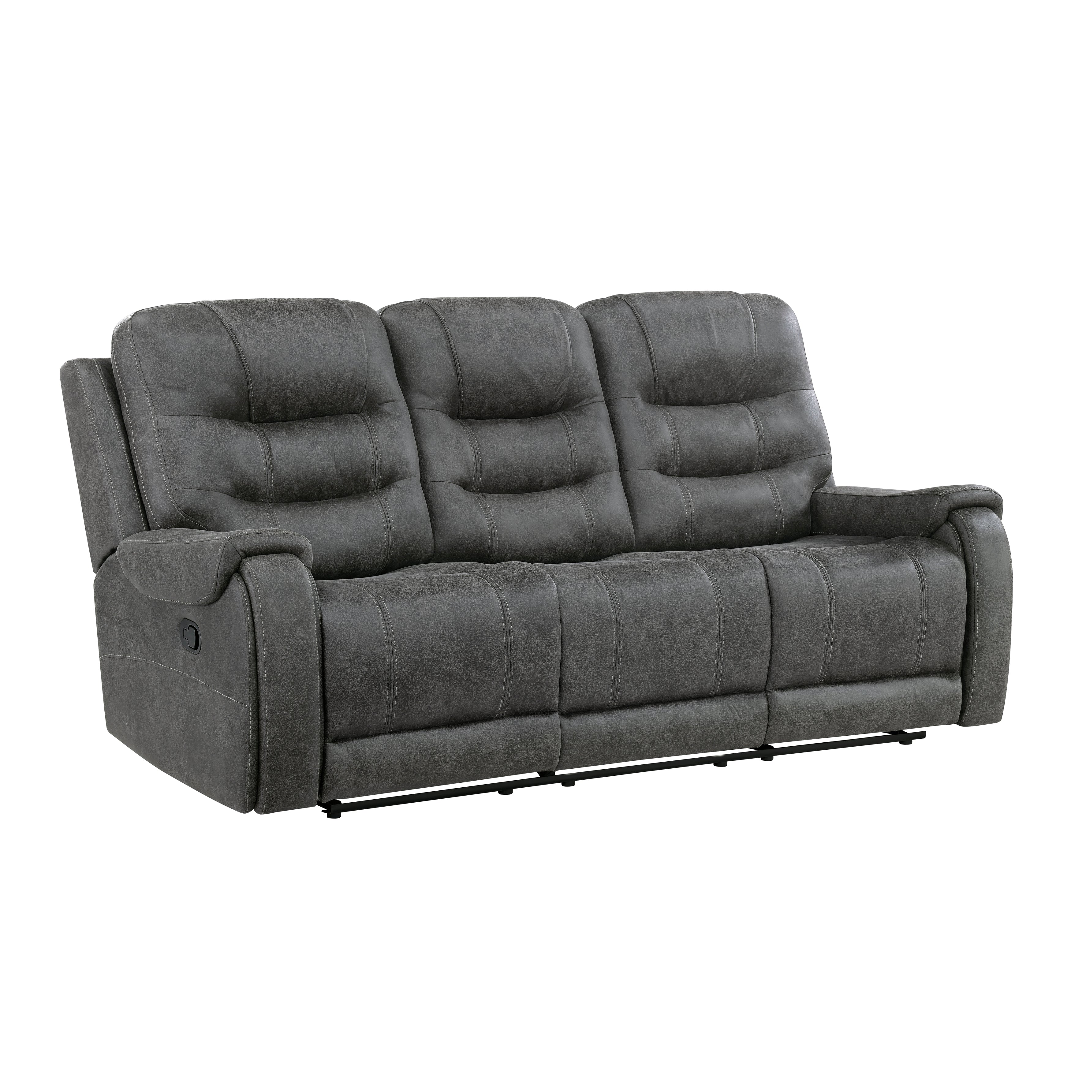 Oberon Dark Gray Double Reclining Sofa