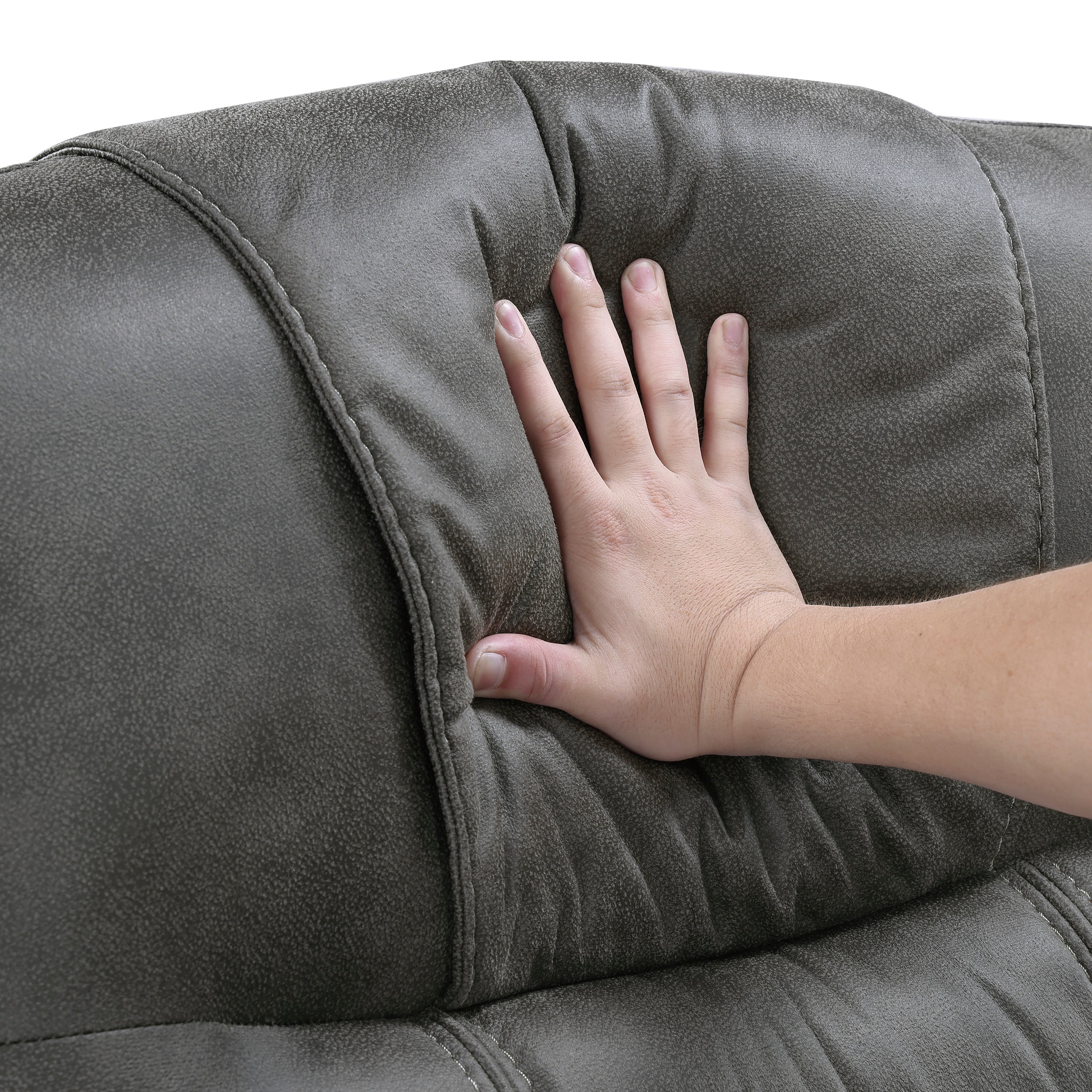Oberon Dark Gray Reclining Chair - Image 10
