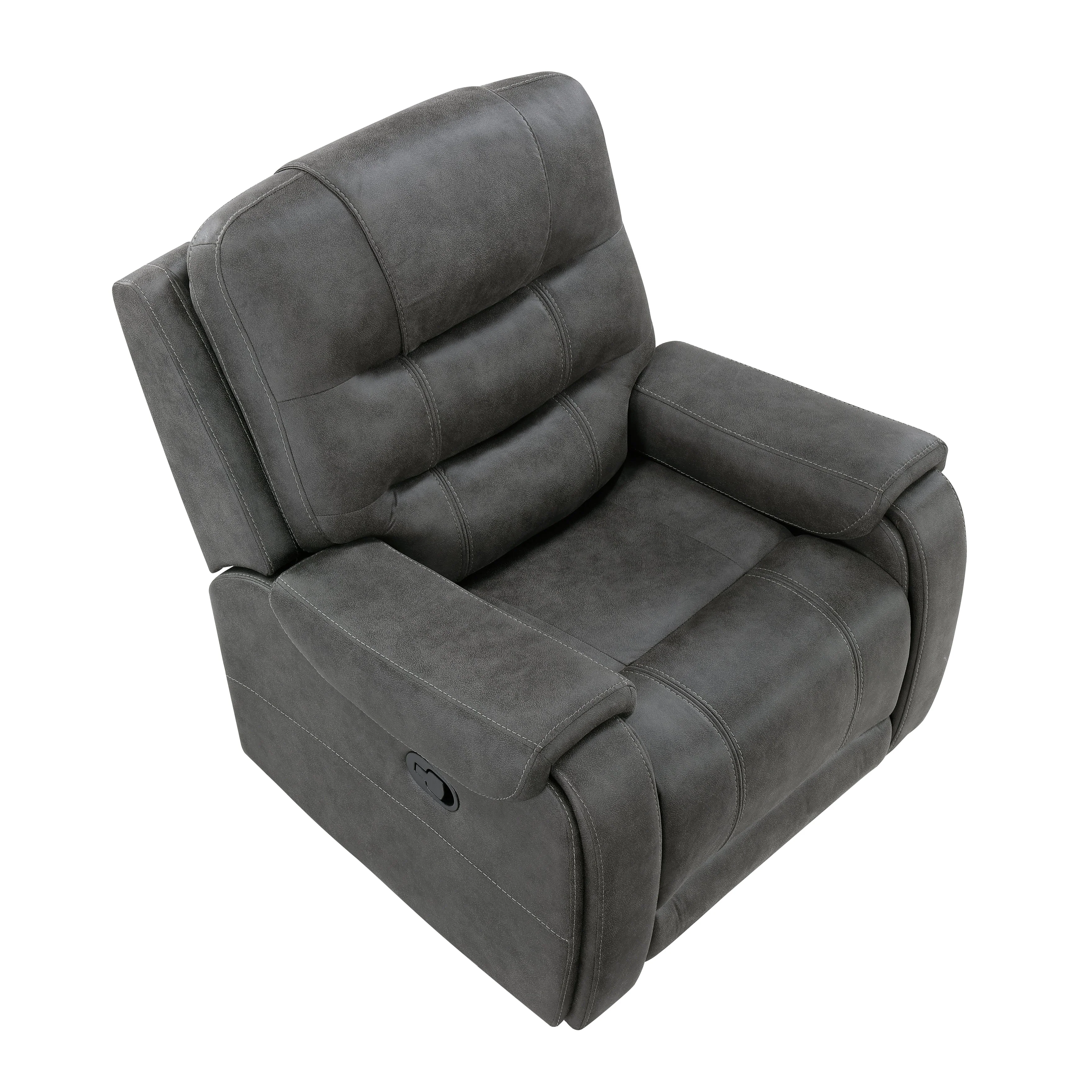 Oberon Dark Gray Reclining Chair - Image 3