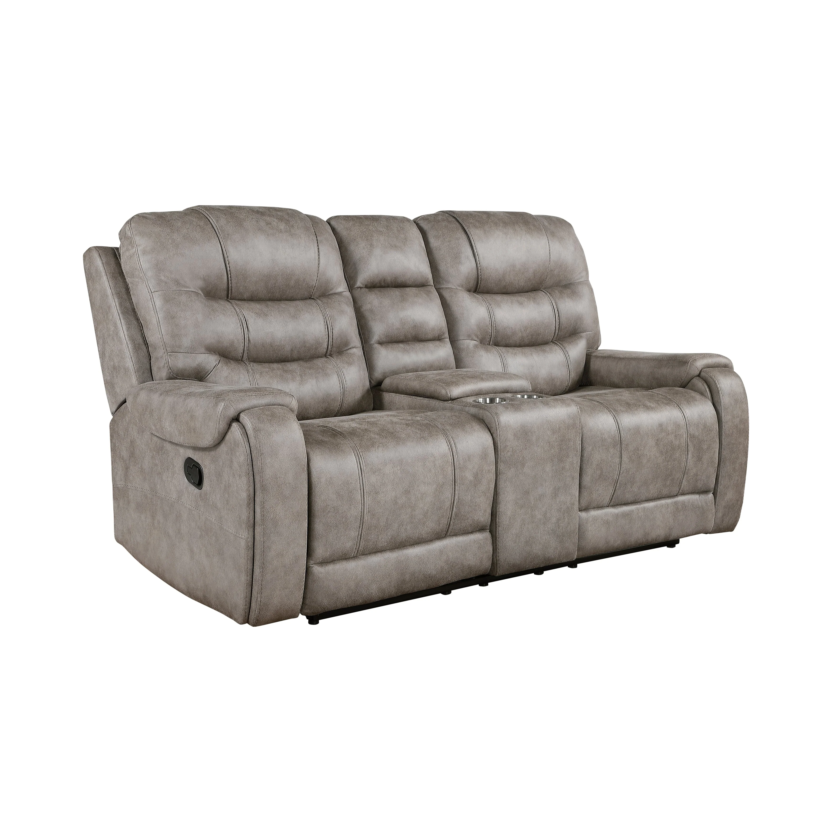 Oberon Grayish Brown Double Reclining Living Room Set - Image 8