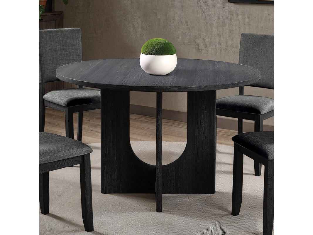 Oberto Dark Gray Round Dining Table