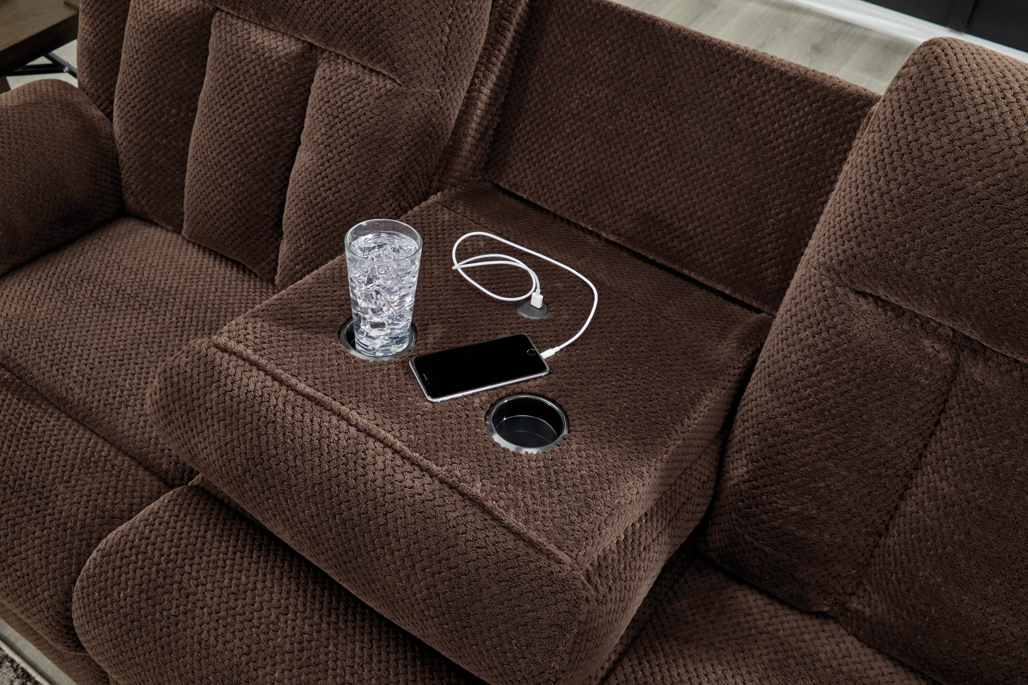Observation Chocolate Power Reclining Sofa and Loveseat - Image 8