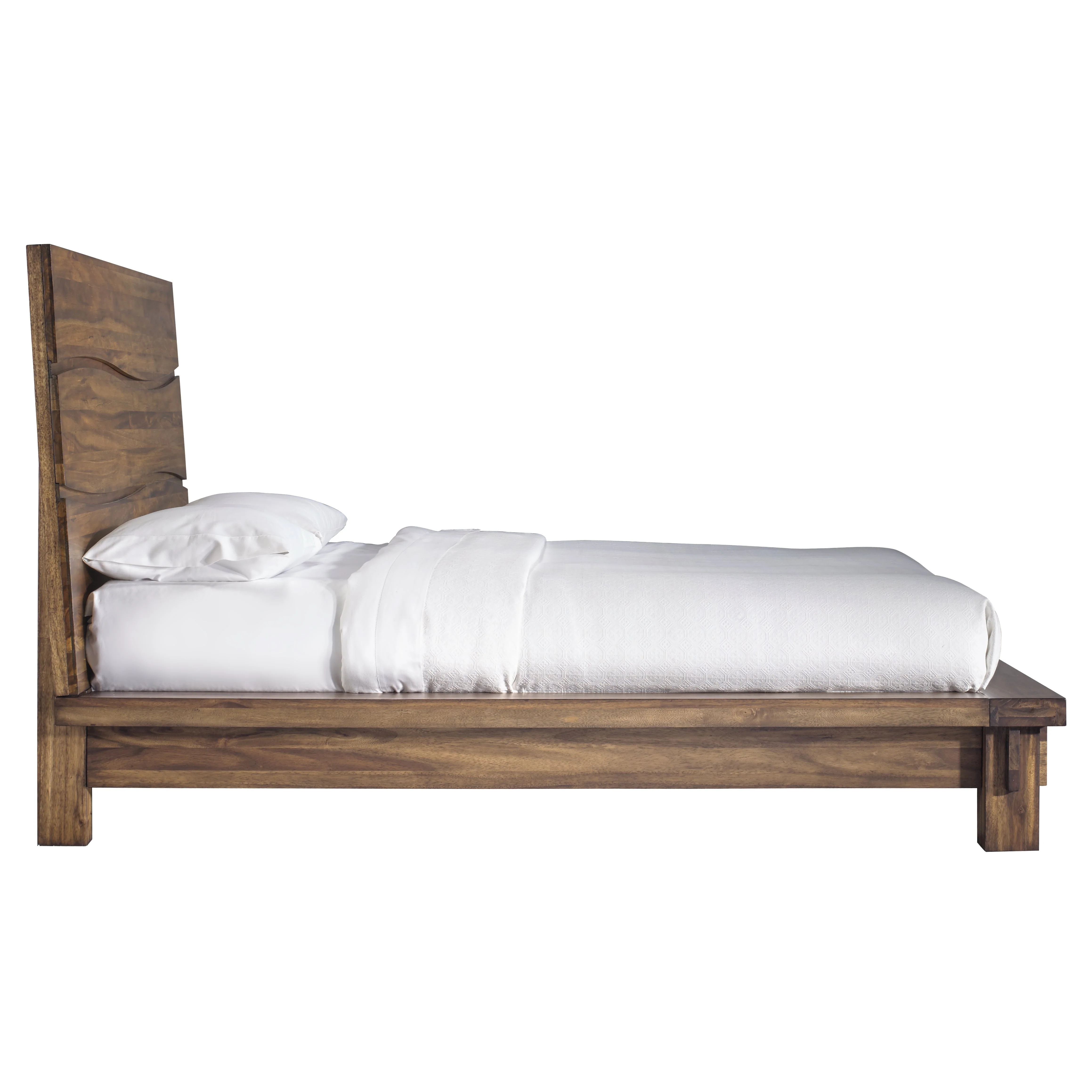 Ocean Solid Wood Full Platform Bed in Natural Sengon - Image 8
