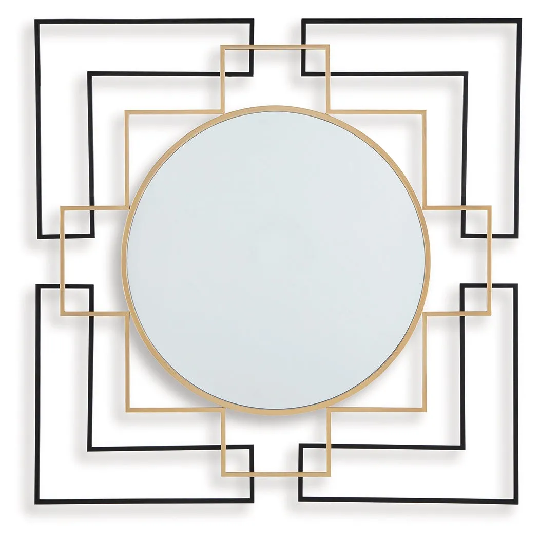 Oceanal Black/Gold Finish Accent Mirror - Image 2
