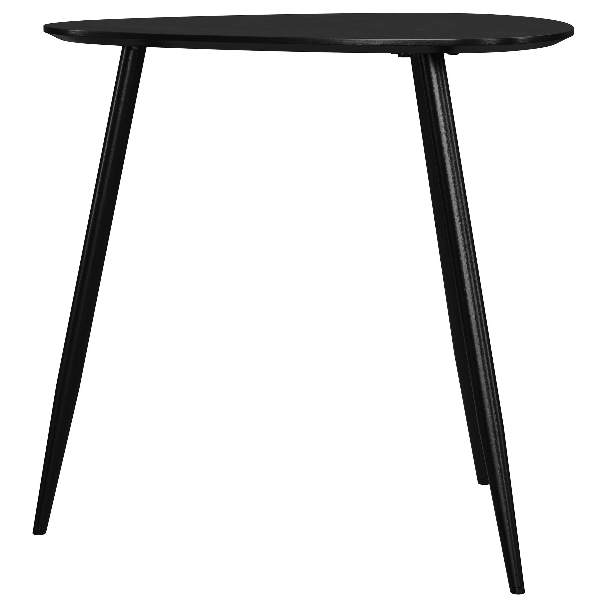 Odessa Black Triangular Solid Wood End Table - Image 5