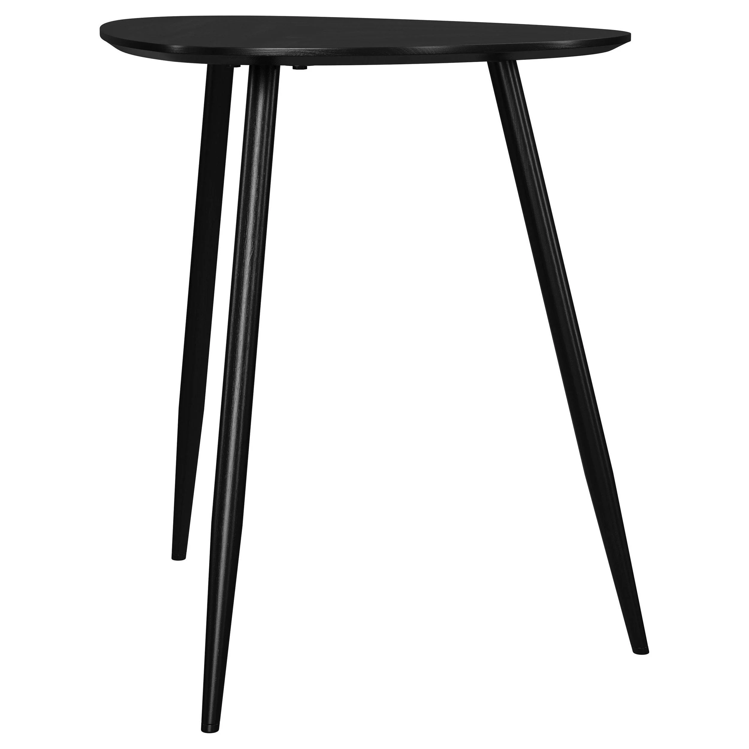 Odessa Black Triangular Solid Wood End Table - Image 6
