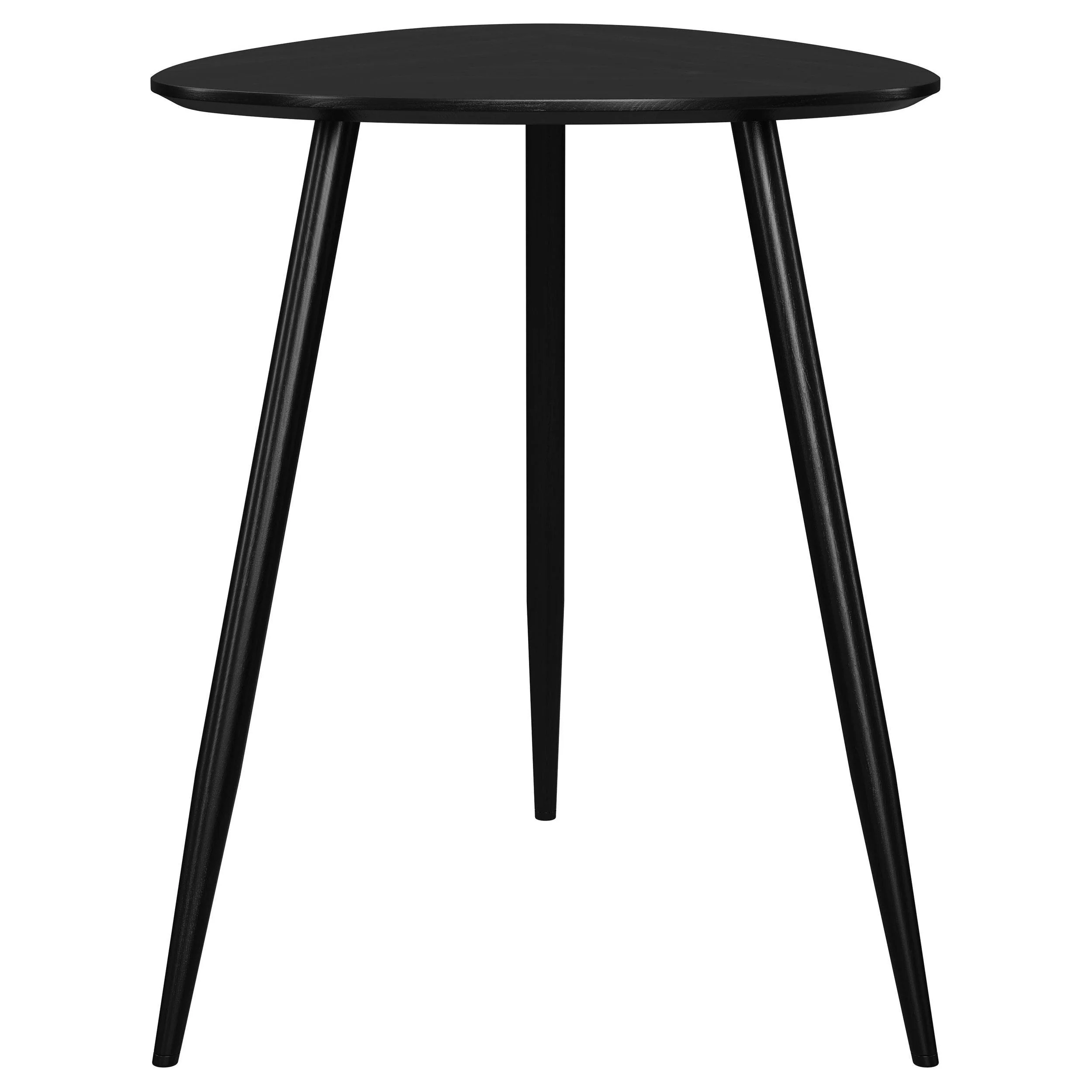 Odessa Black Triangular Solid Wood End Table - Image 7