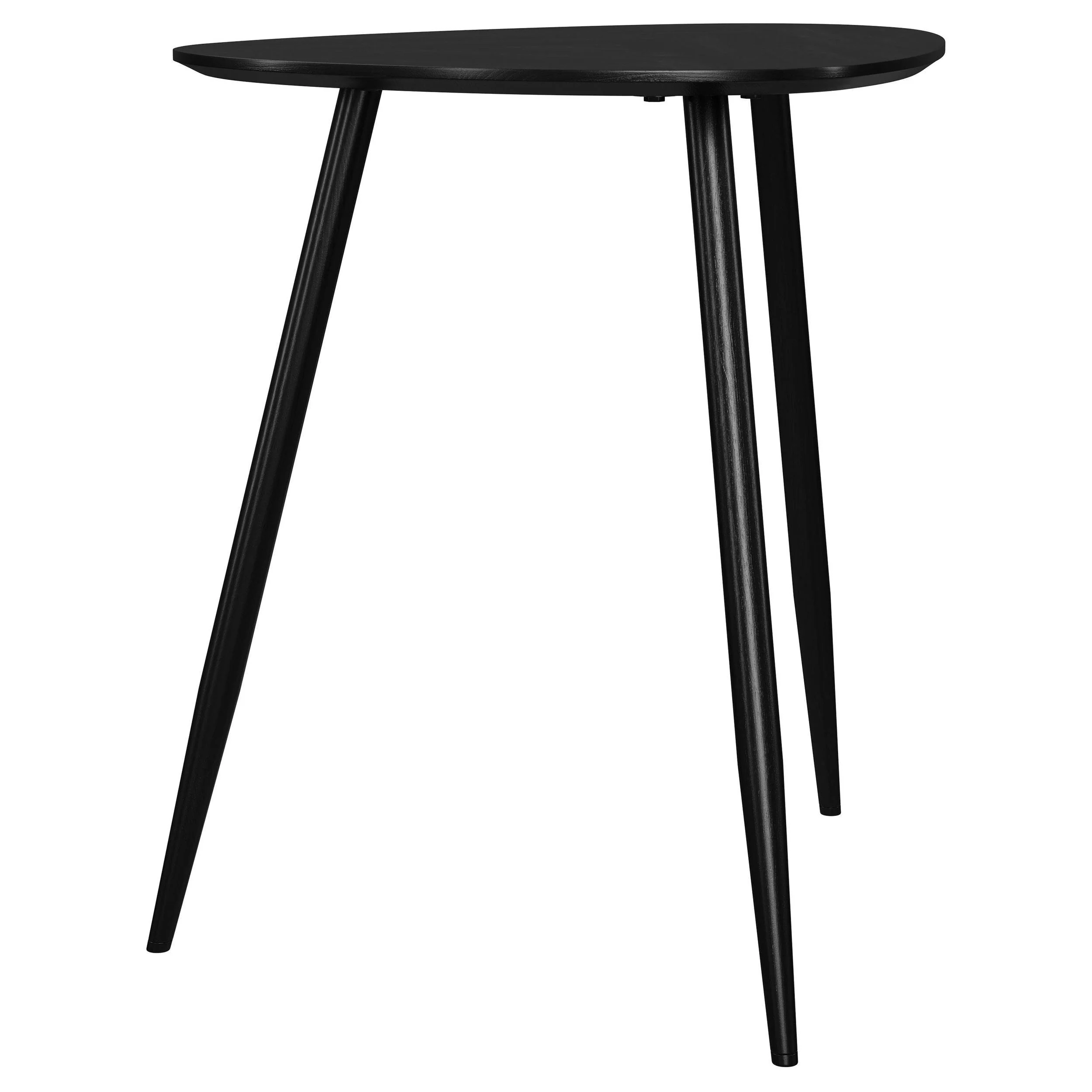 Odessa Black Triangular Solid Wood End Table - Image 8