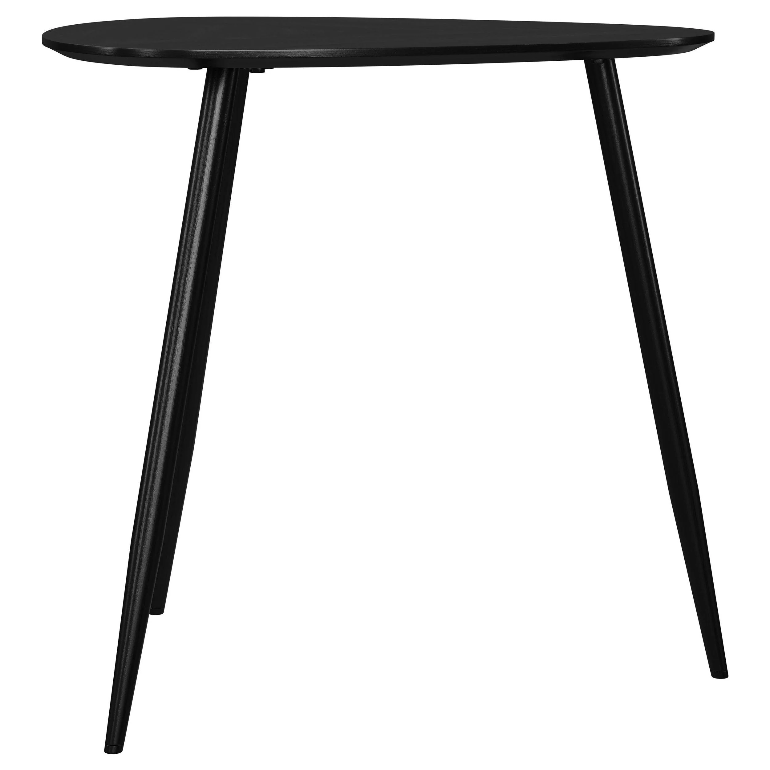 Odessa Black Triangular Solid Wood End Table - Image 9