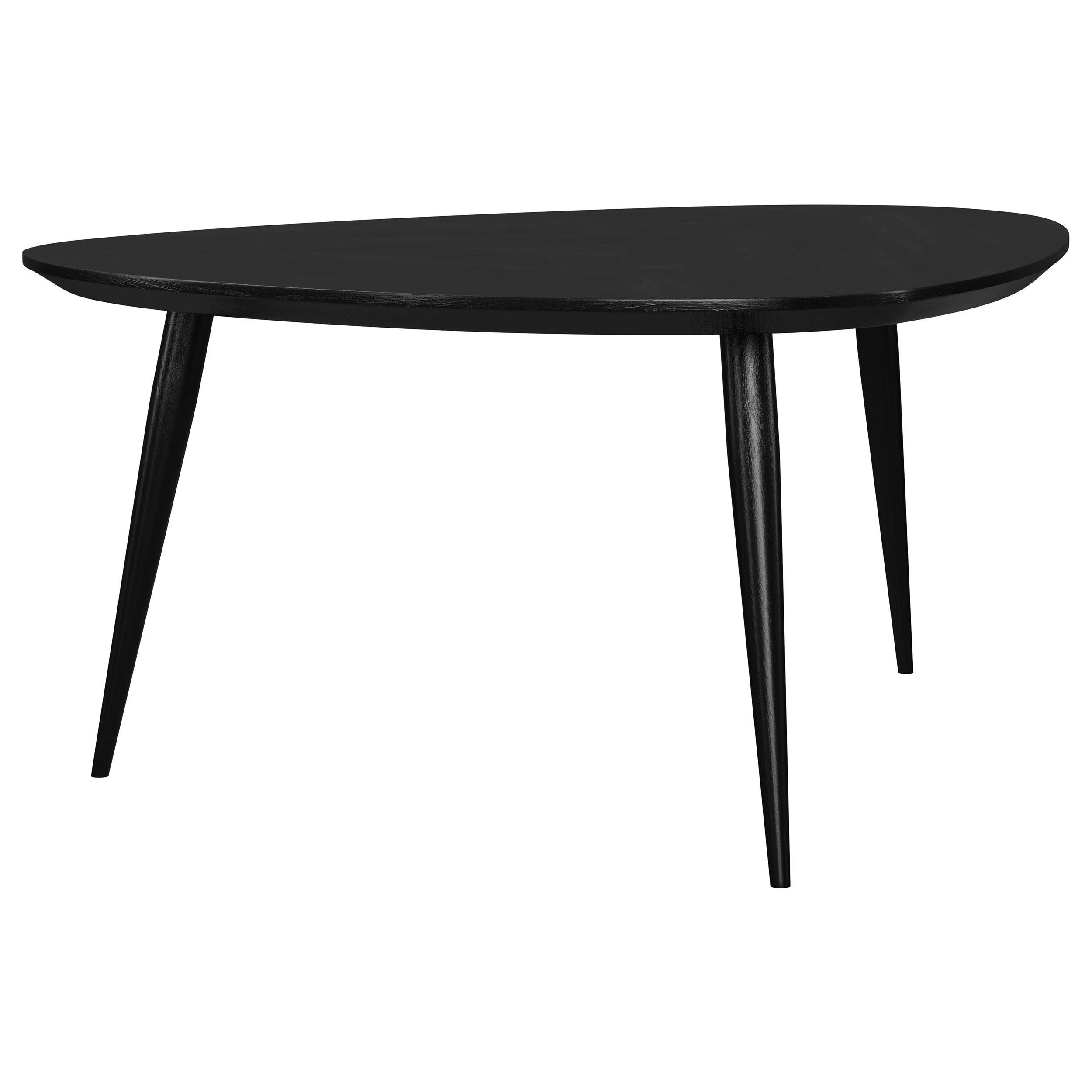 Odessa Triangular Solid Wood Coffee Table Black - Image 8