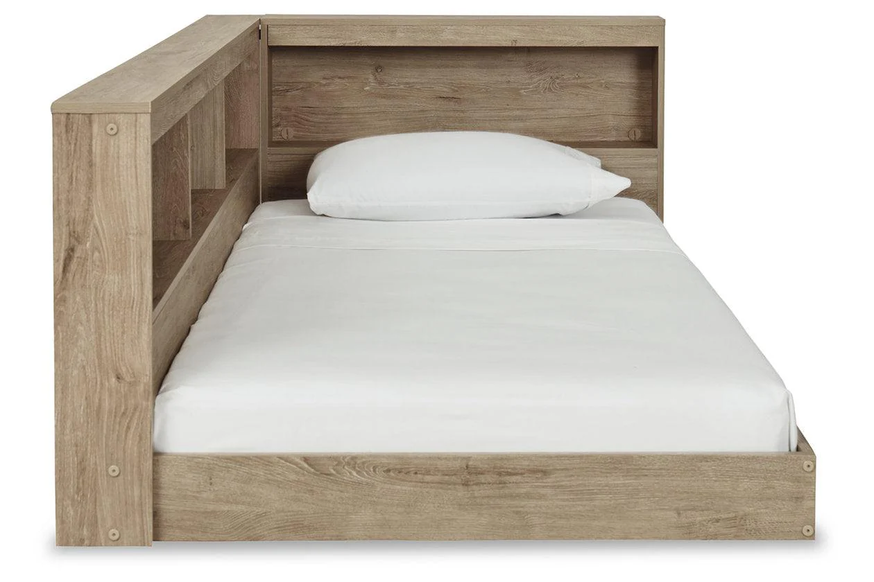 Oliah Natural Twin Bookcase Storage Bed - Image 5
