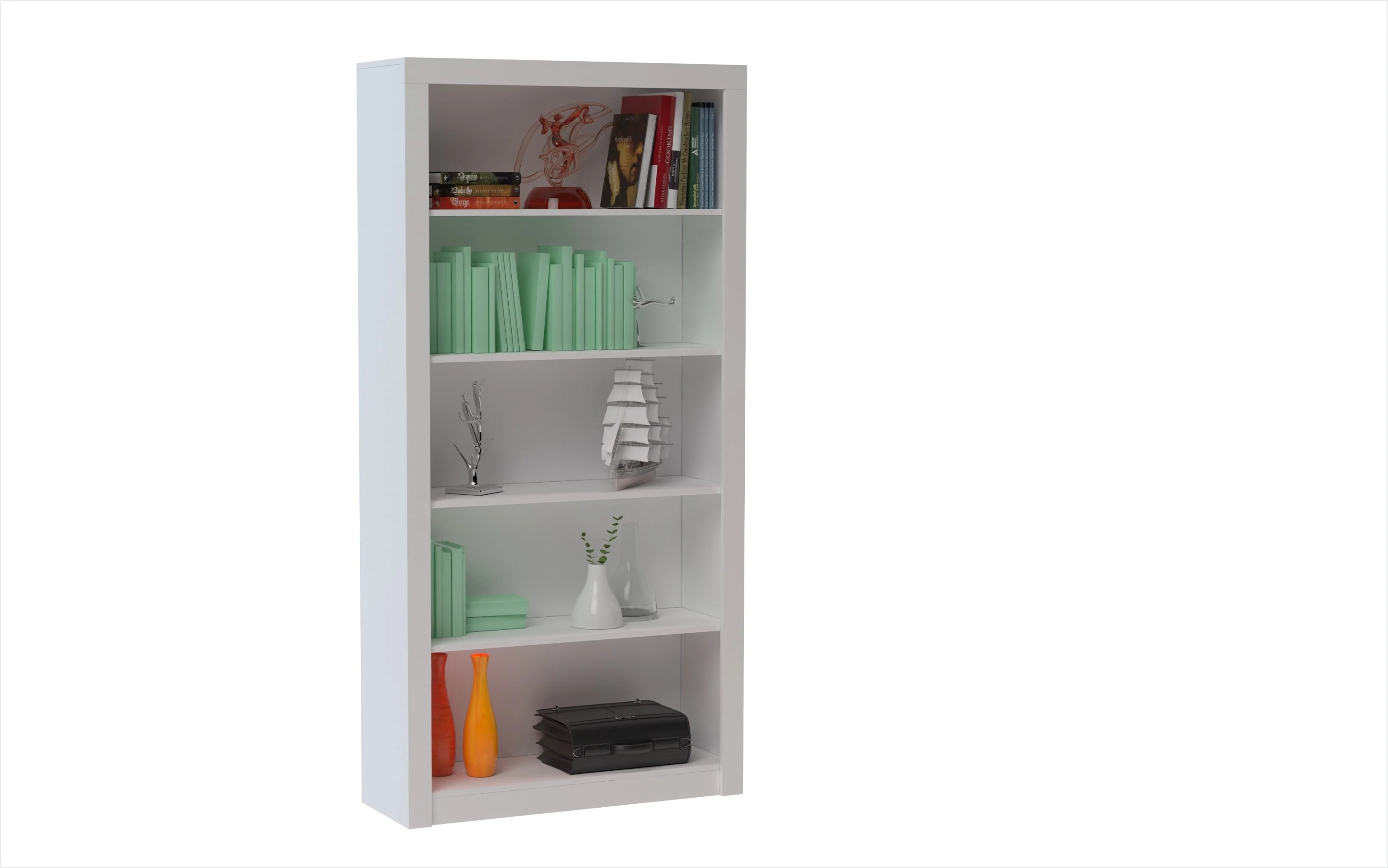 Olinda Bookcase 1.0 in White - Image 4