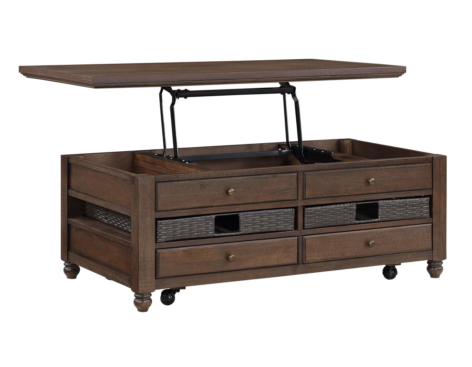 Oliver Lift-Top Cocktail Table with Casters - Image 13