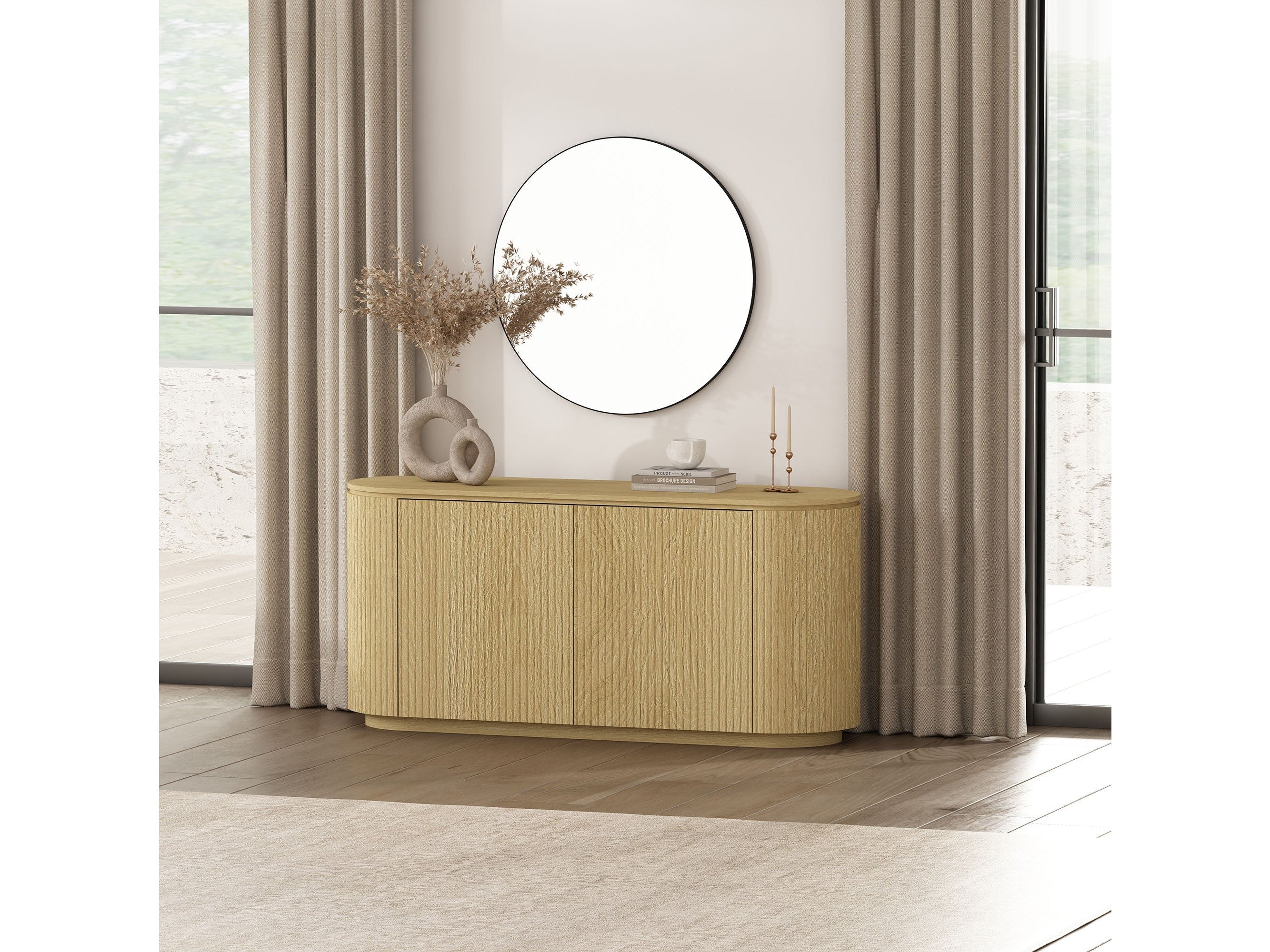 Olivia 60" Sideboard in Natural Oak