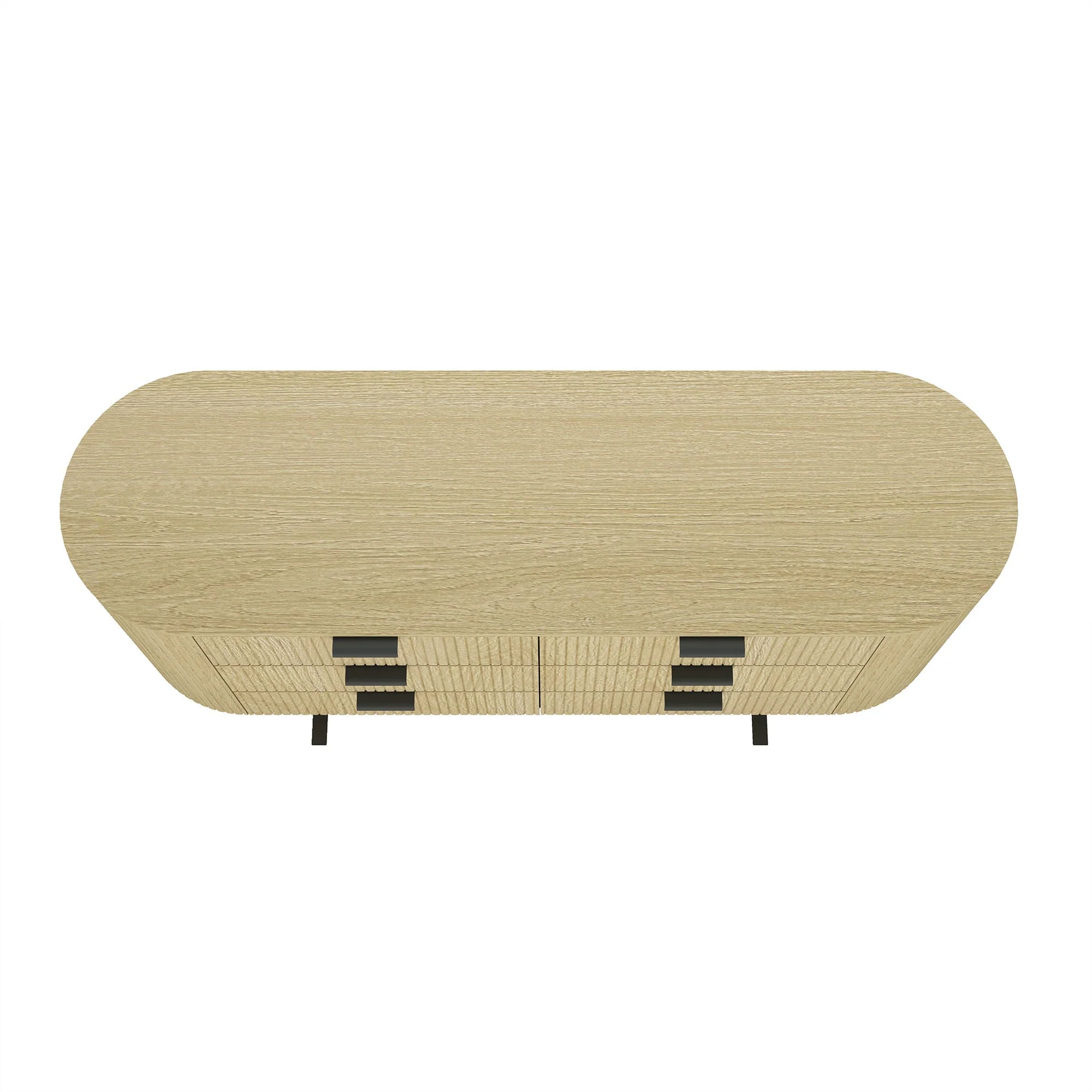 Olivia 71.3" Double Dresser in Natural Oak and Black - Image 9