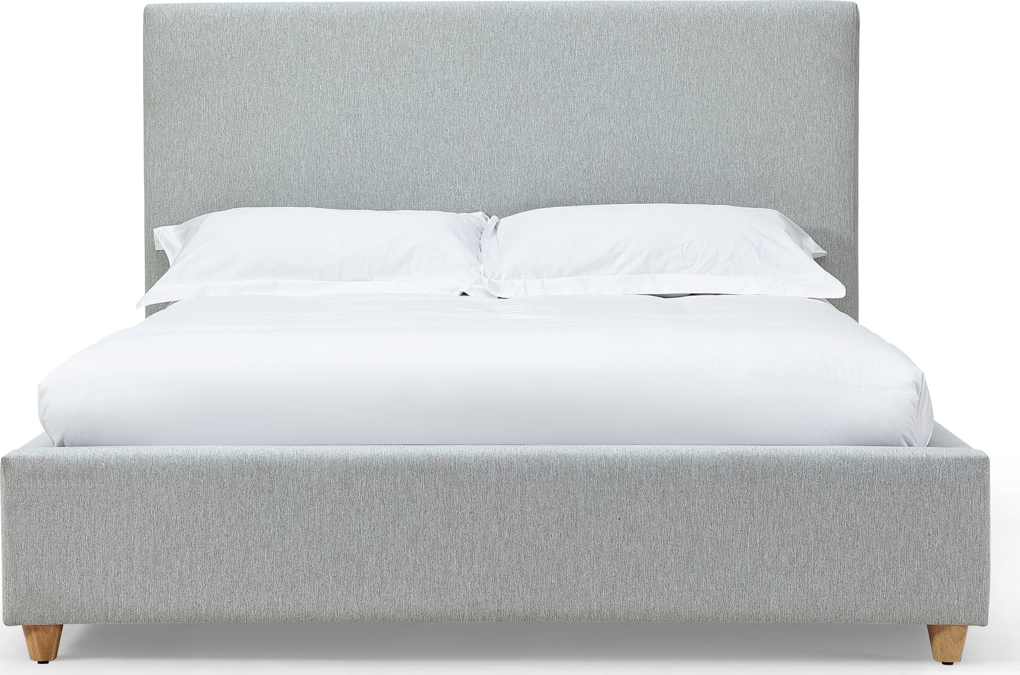 Olivia Linen King Upholstered Platform Bed - Image 4