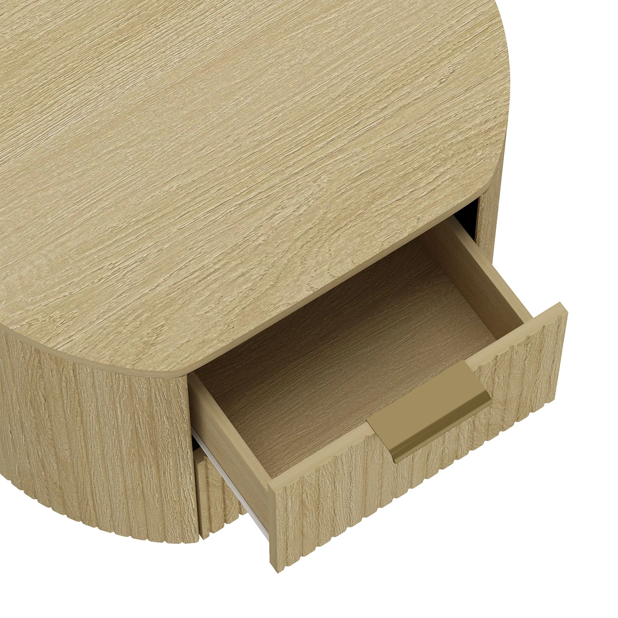 Olivia Nightstand in Natural Oak and Gold (set of 2) - Image 5