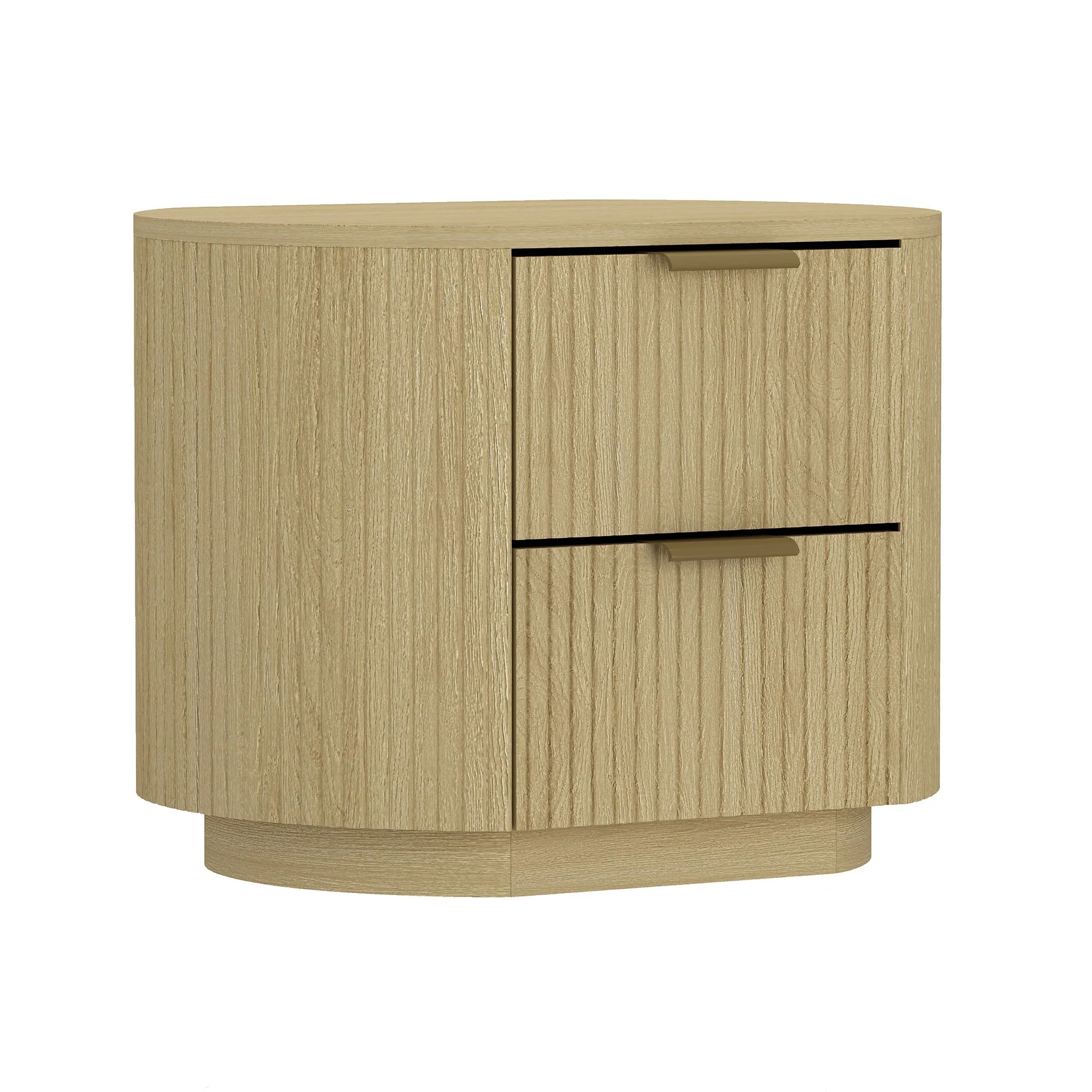 Olivia Nightstand in Natural Oak and Gold (set of 2) - Image 6