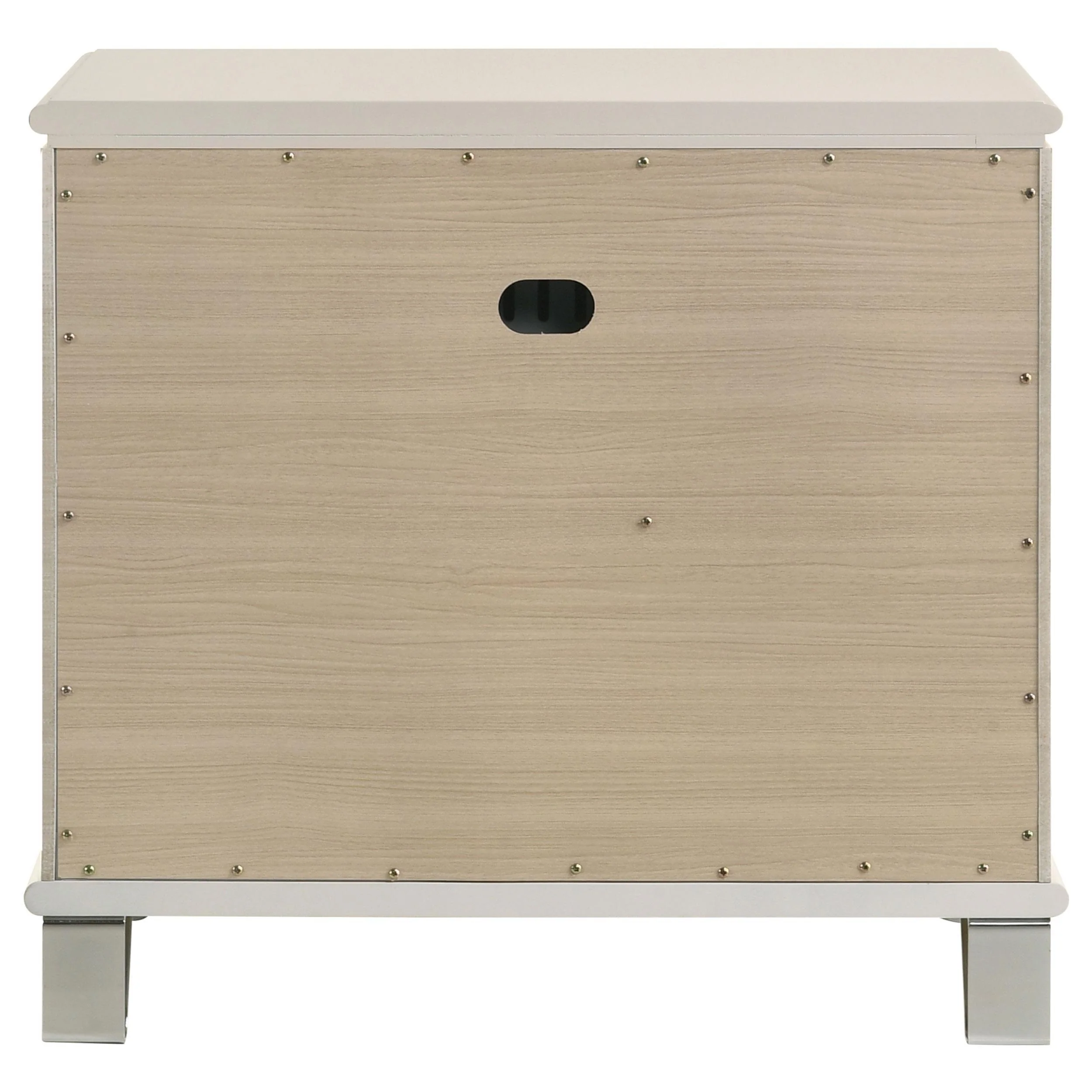 Olivia Pearl White 2-drawer Nightstand Bedside Table - Image 6