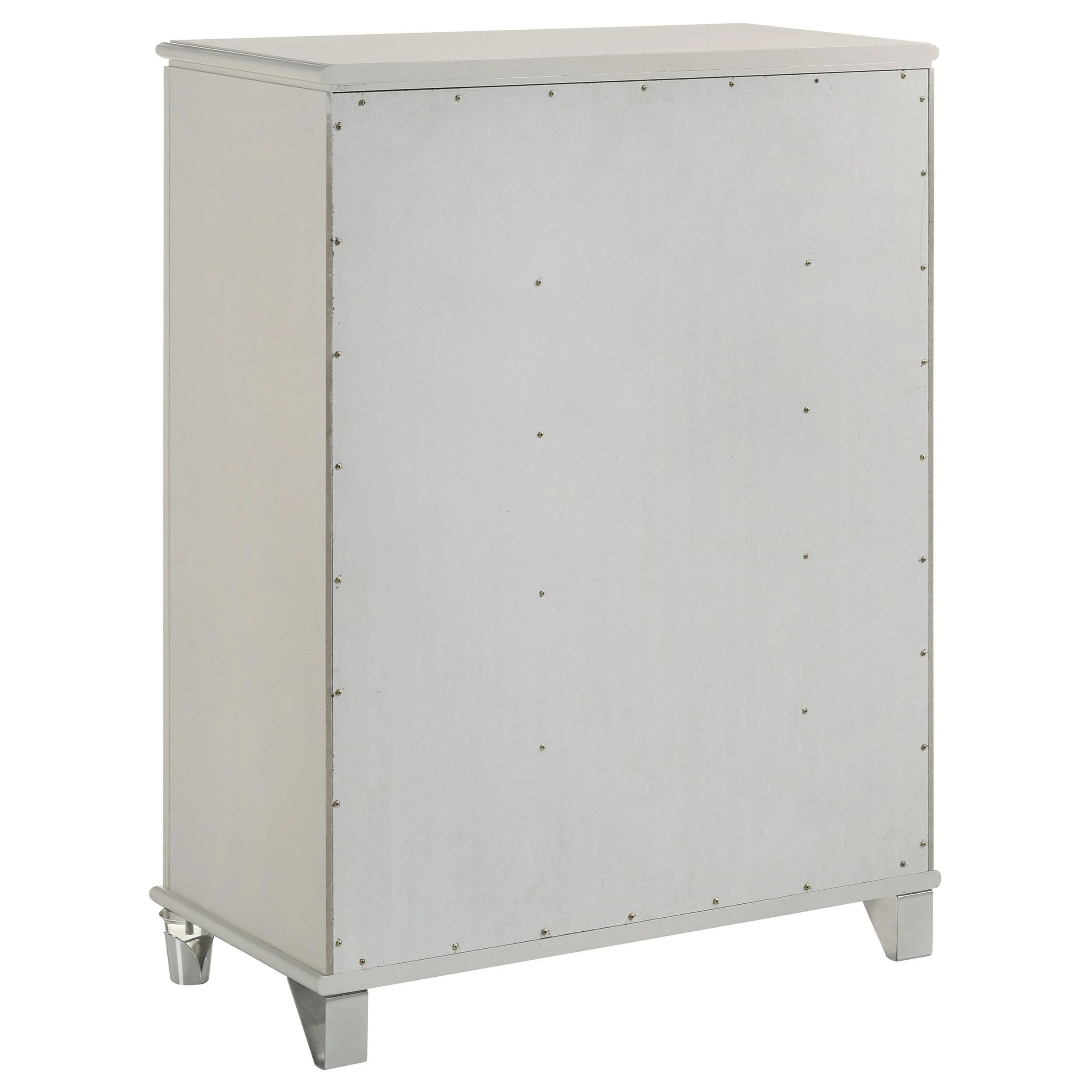 Olivia Pearl White 5-drawer Bedroom Chest of Drawers - Image 5