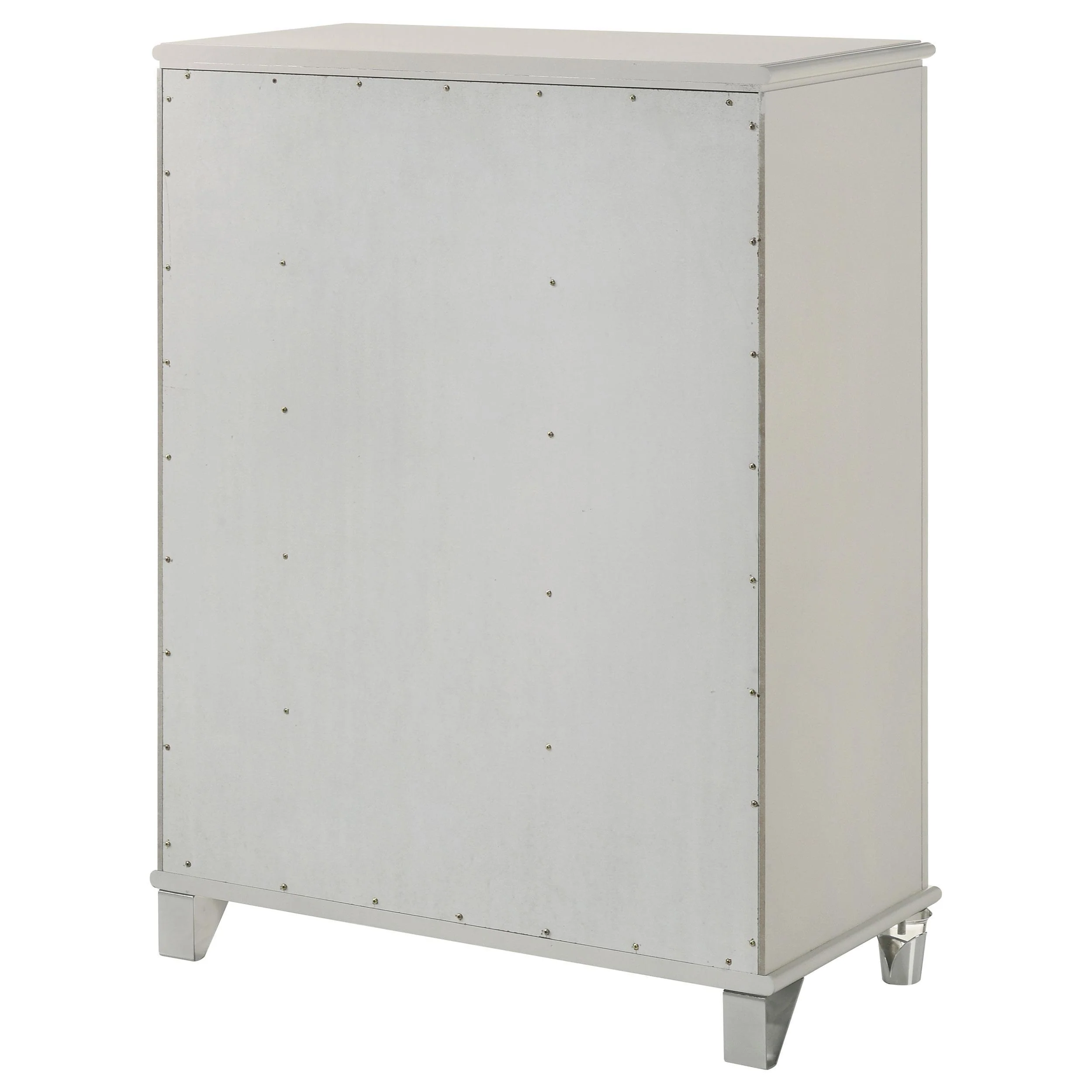 Olivia Pearl White 5-drawer Bedroom Chest of Drawers - Image 7