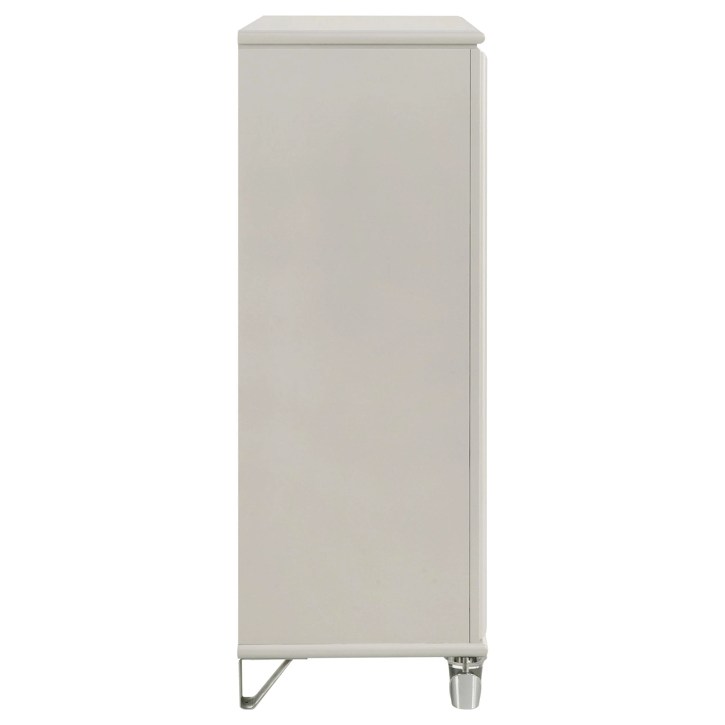 Olivia Pearl White 5-drawer Bedroom Chest of Drawers - Image 9