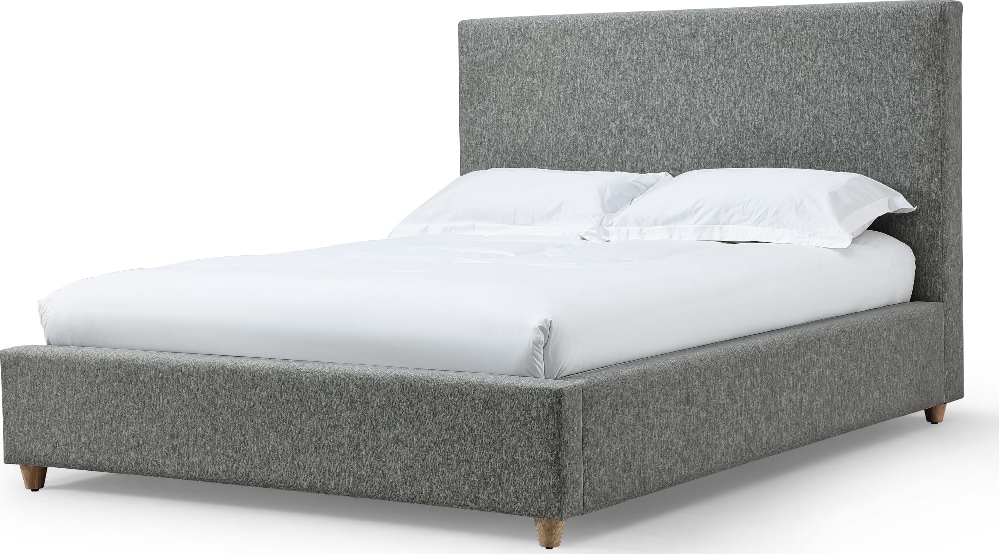 Olivia Pewter California King Upholstered Platform Bed - Image 4