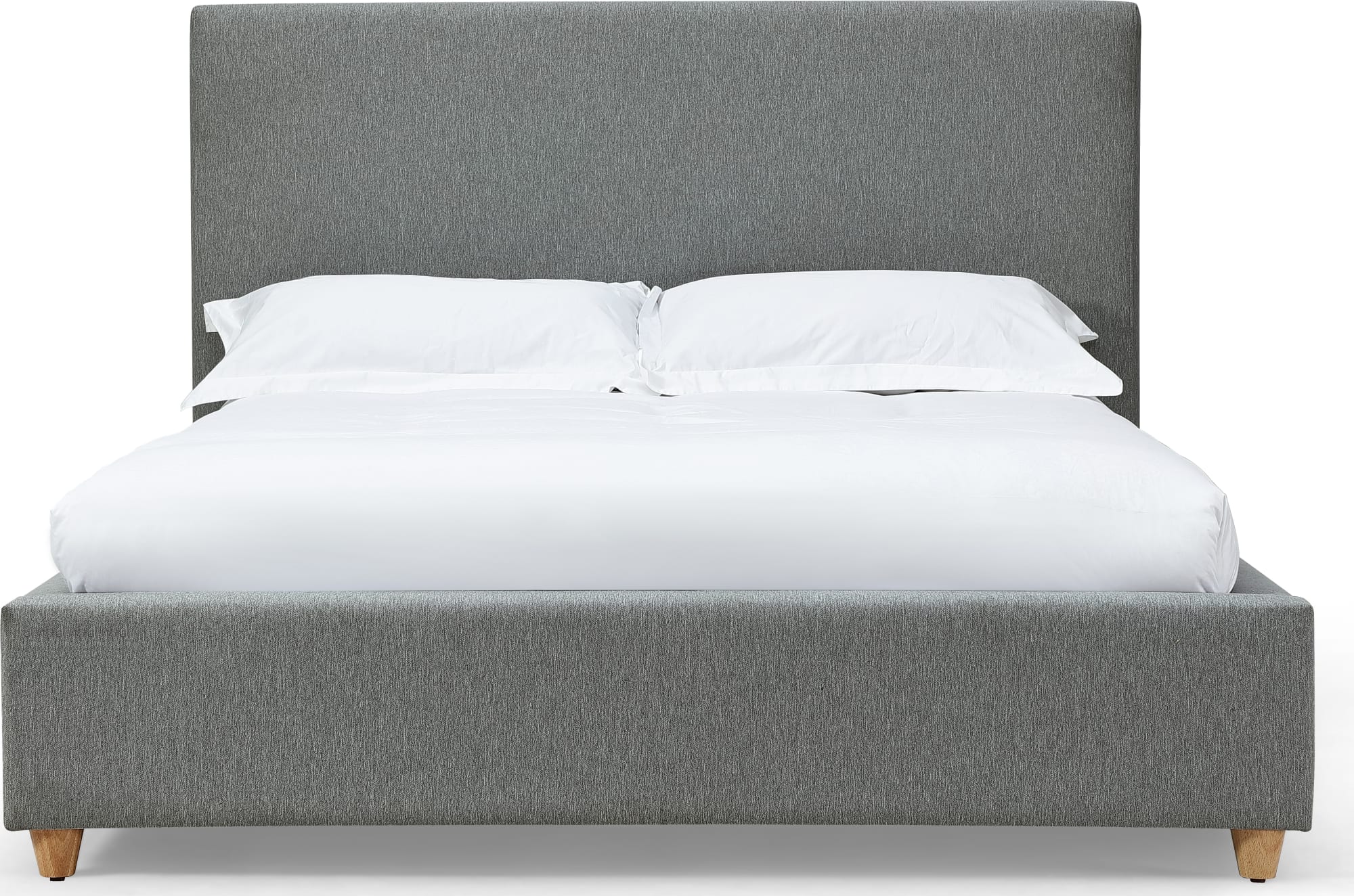Olivia Pewter Full Upholstered Platform Bed - Image 3